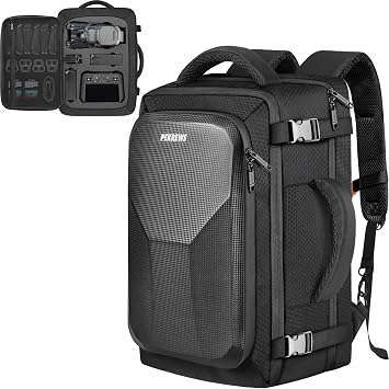 PEKREWS Mavic 3 Pro Case, Mavic 3 Case, Expandable Carry On Drone Bag for DJI RC/Pro/N1 Controller, Travel Large Capacity RC Pro Backpack Fits 17.3 Inch Laptop and DJI Fly More Combo Accessories