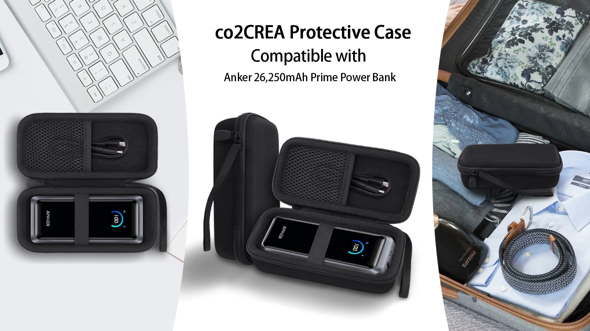 Amazon.com: co2CREA for Anker Prime 26,250mAh Power Bank, Hard