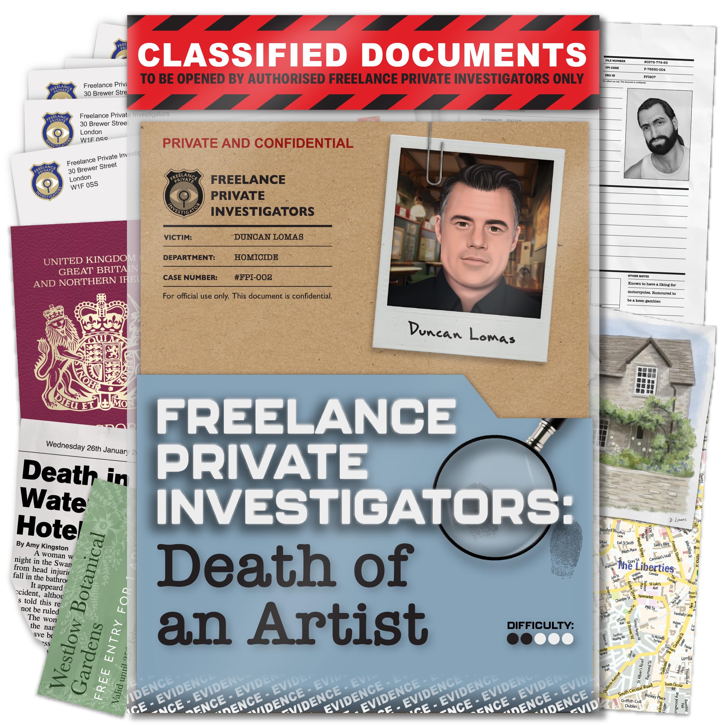 Buy Unsolved Murder Mystery Game FPI Mystery Death of an Artist