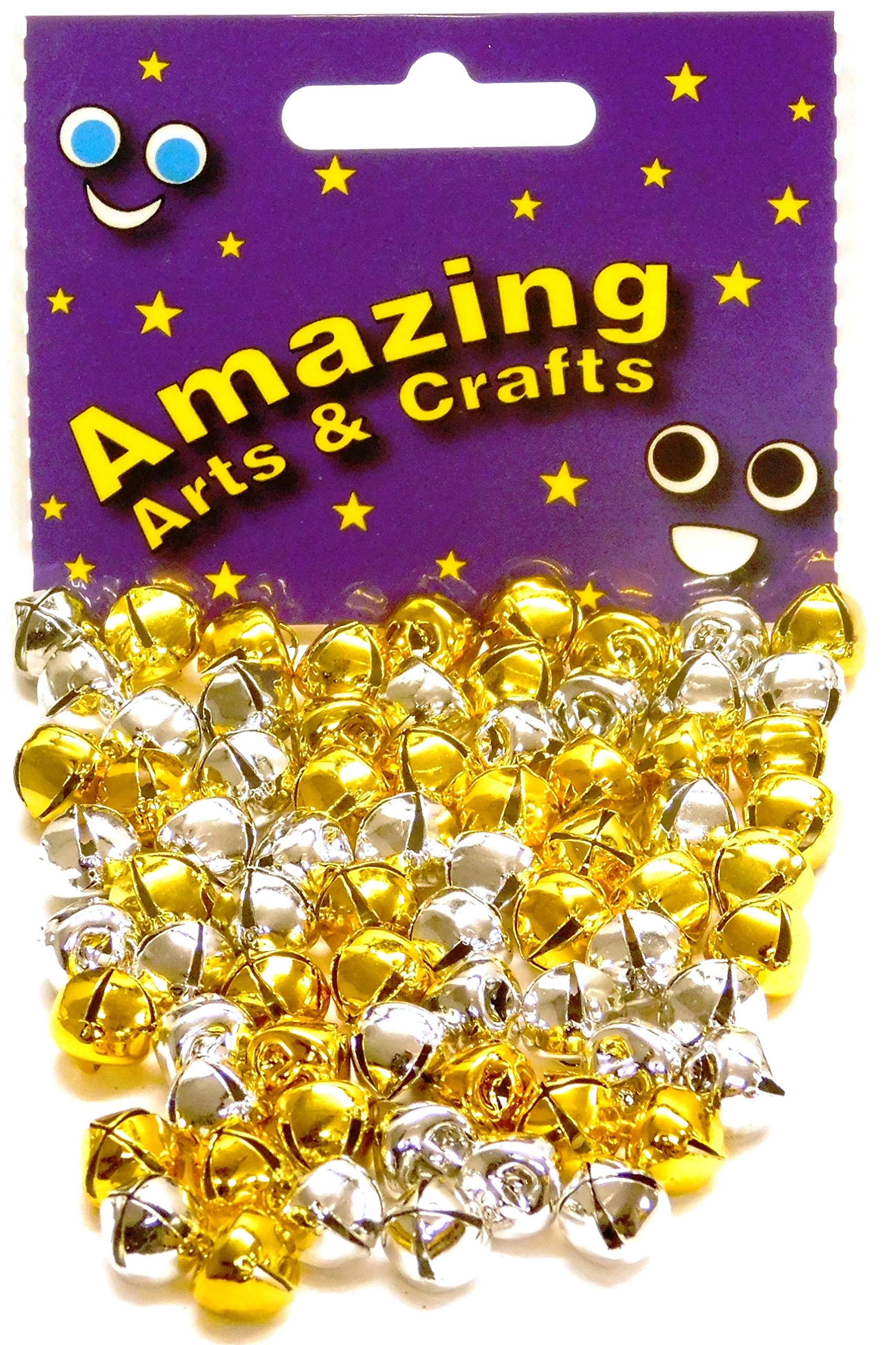 Amazing Arts And Crafts Gold,Silver 72 Jingle Bells Gold And Silver 10Mm By