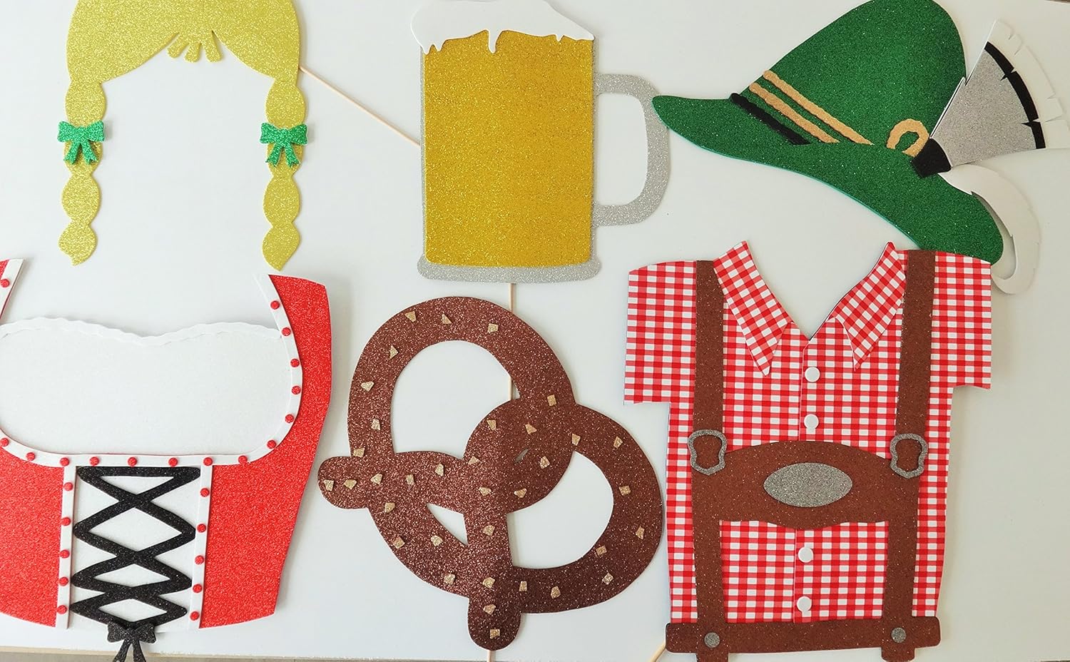 Oktoberfest Photo Booth Props Pretzel Beer Mug Munchner Oktoberfest