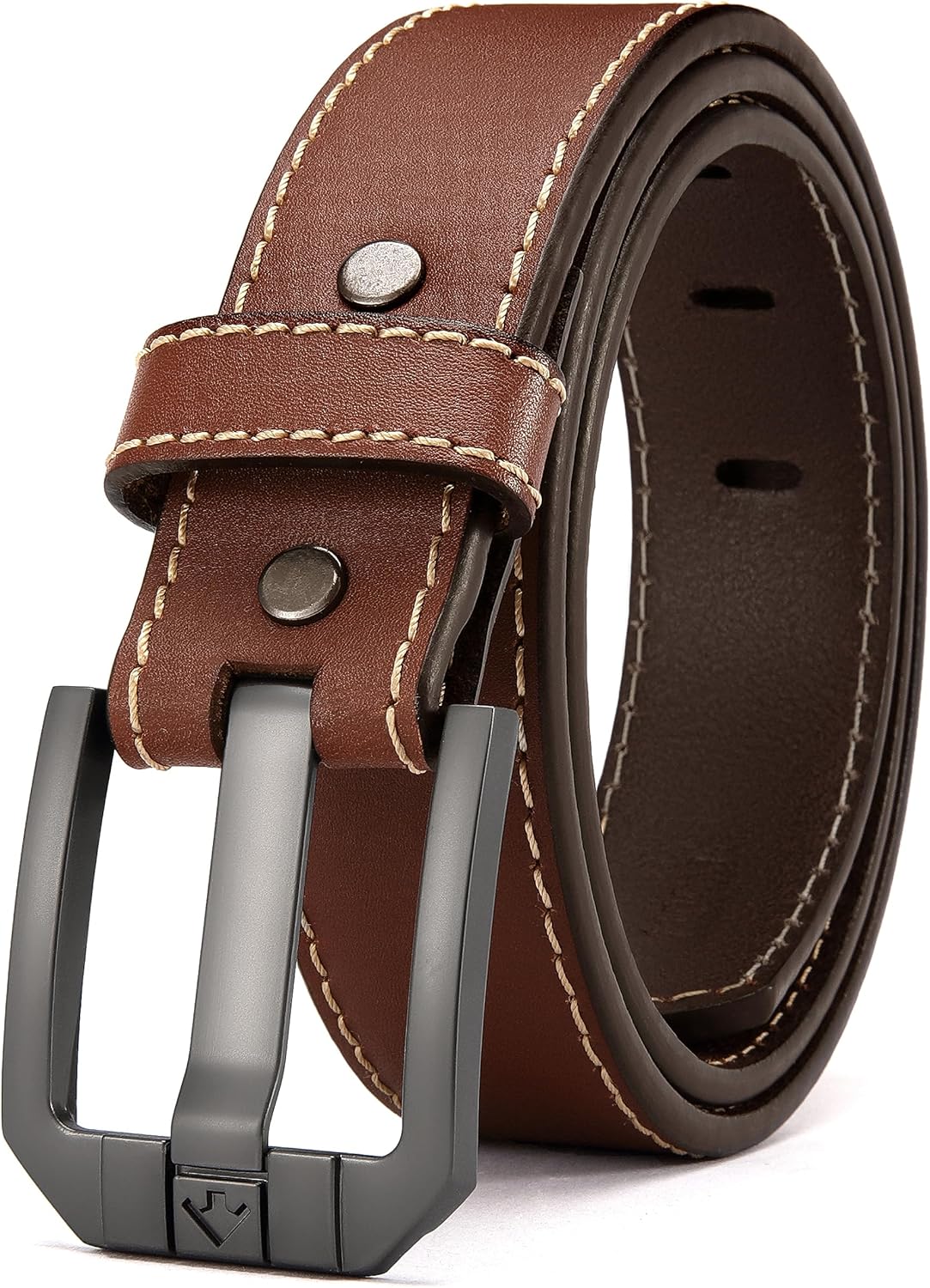 YOETEY Genuine Leather Gun Belt for Men Concealed Carry 1.5" Width