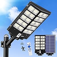 JAYNLT Y-5200W 520000LM Solar Street Lights Outdoor 6500K - Motion Sensor Dusk to Dawn IP67 Waterproof for Parking Lot Yard Garage