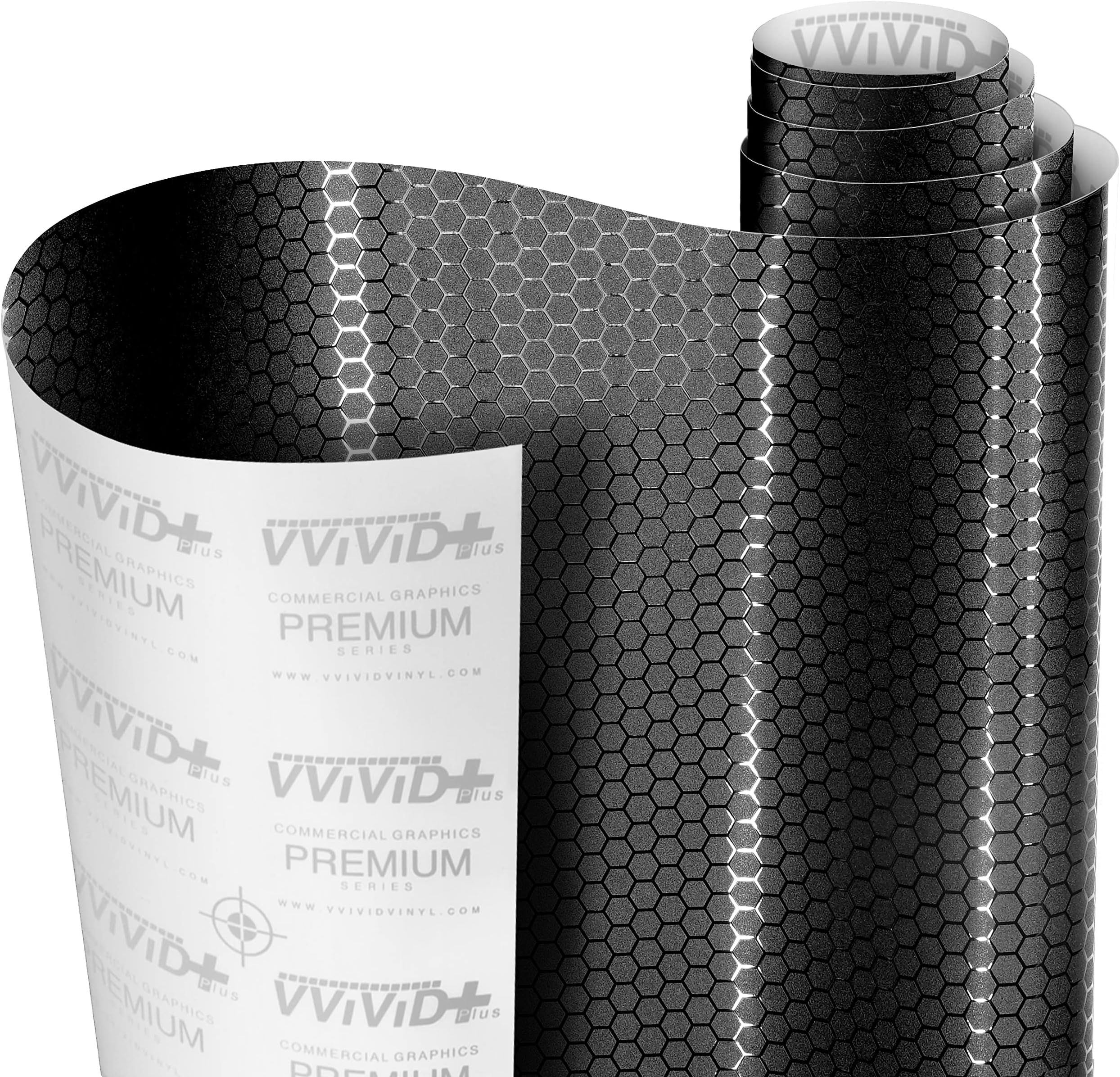Honeycomb Matte Black Medium Pattern Car Wrap Vinyl (1ft x 5ft)