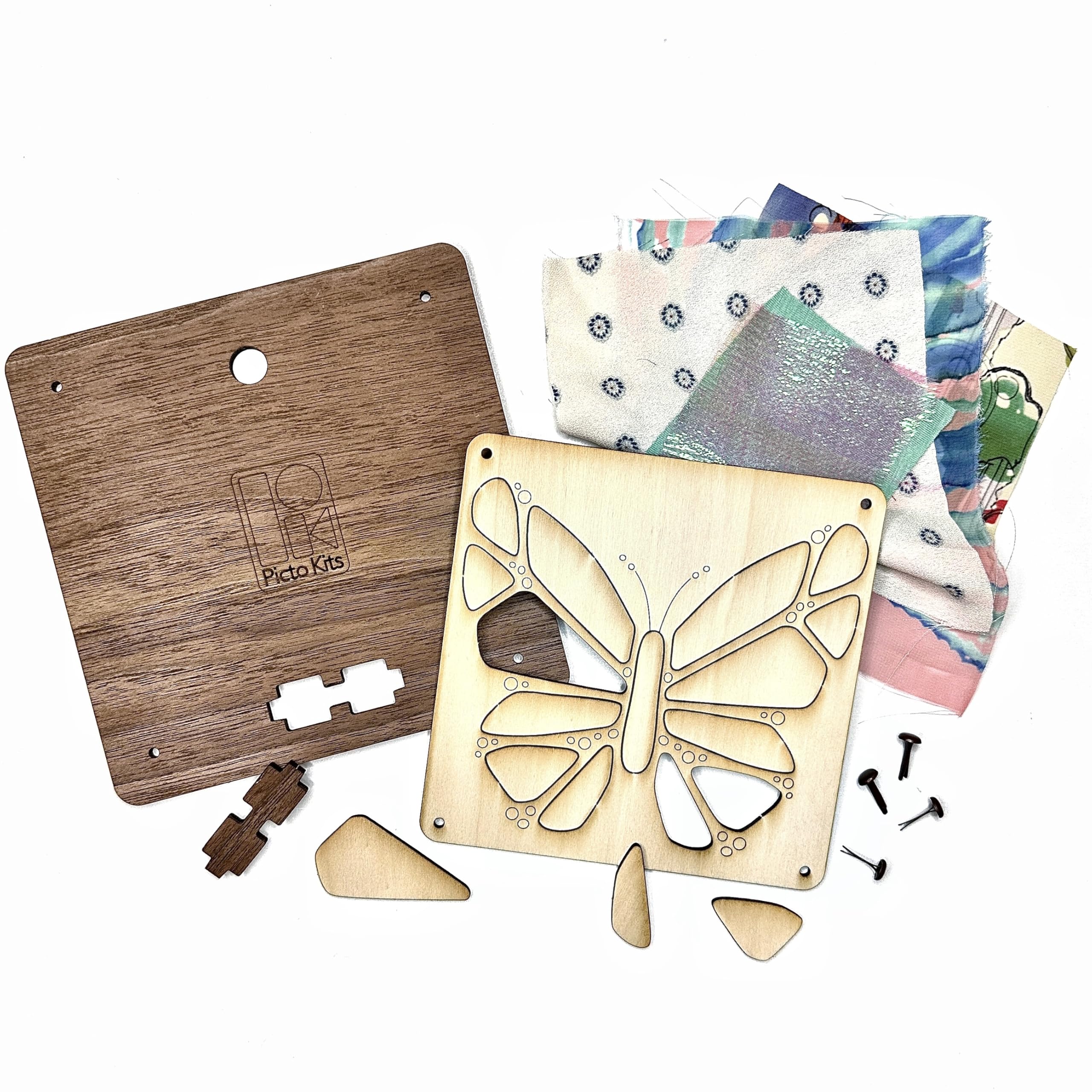 Fabric & Wood Art Kit - Butterfly U2013 Emerge