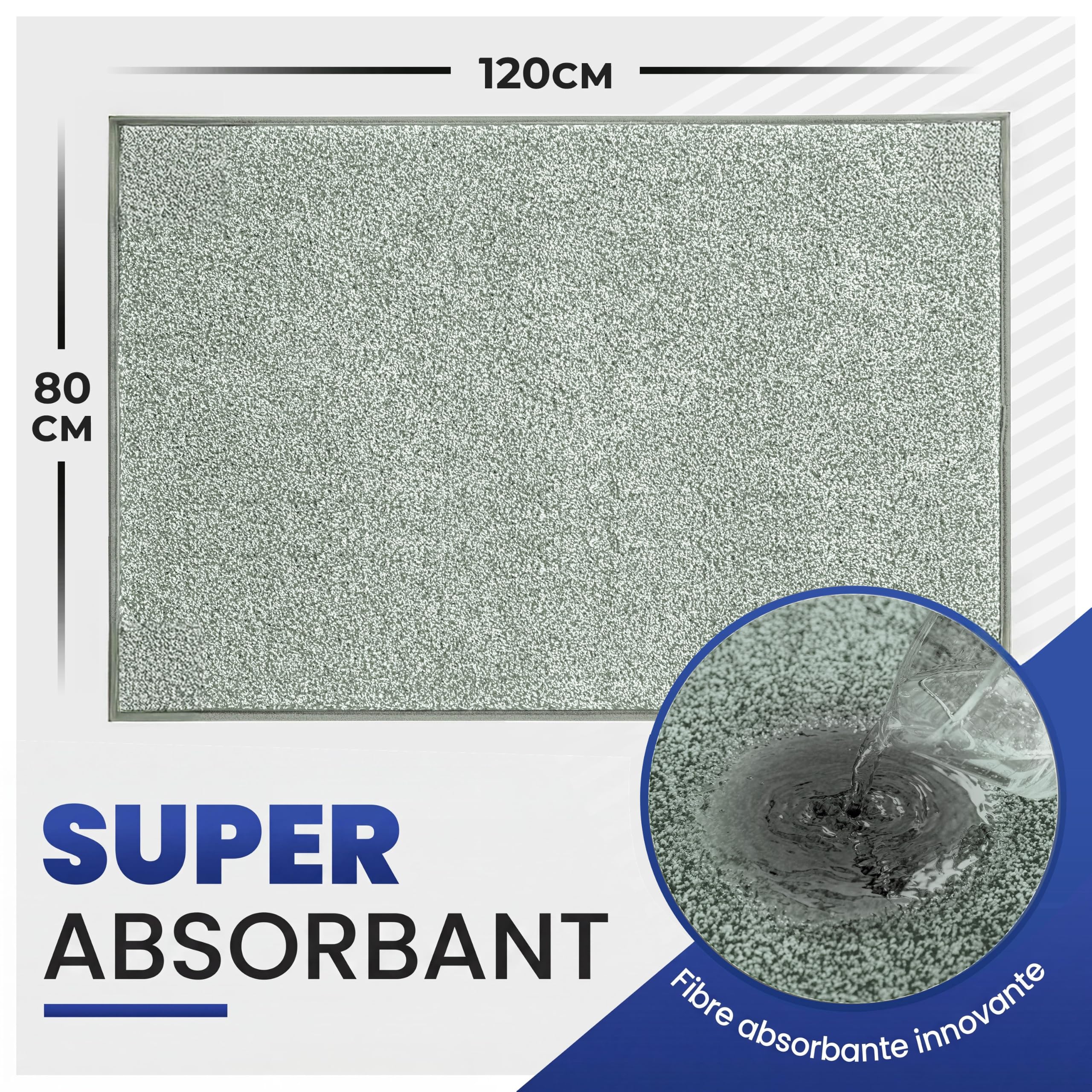 Mibao Paillasson intérieur entrée - Absorbant et Doux - Tapis d'entrée