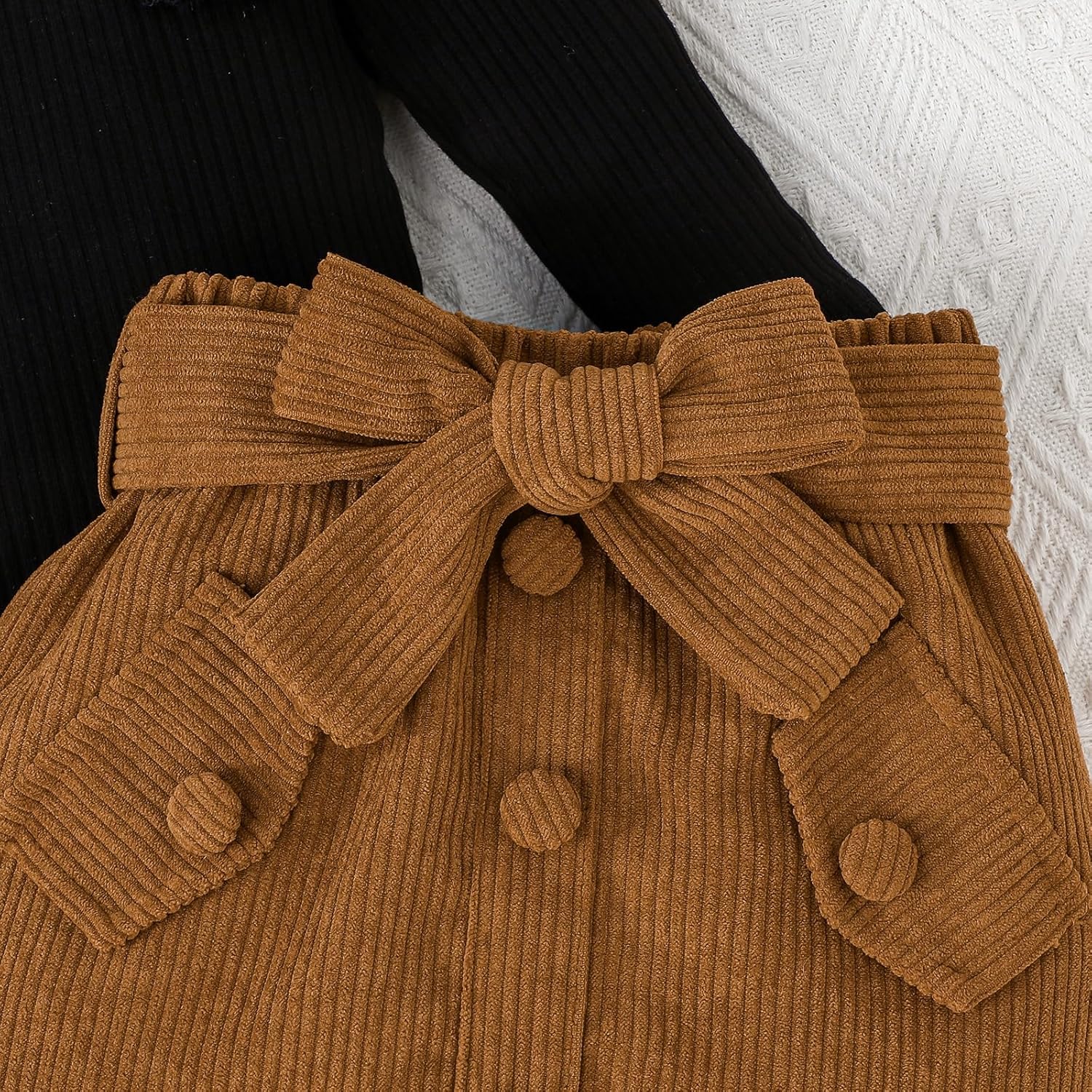ChuYuKu Toddler Girl Clothes Fall Winter 2Pcs Baby Girl Outfits Sweater Skirt Set Belt Plaid Dress for Girls Fashion - Image 6