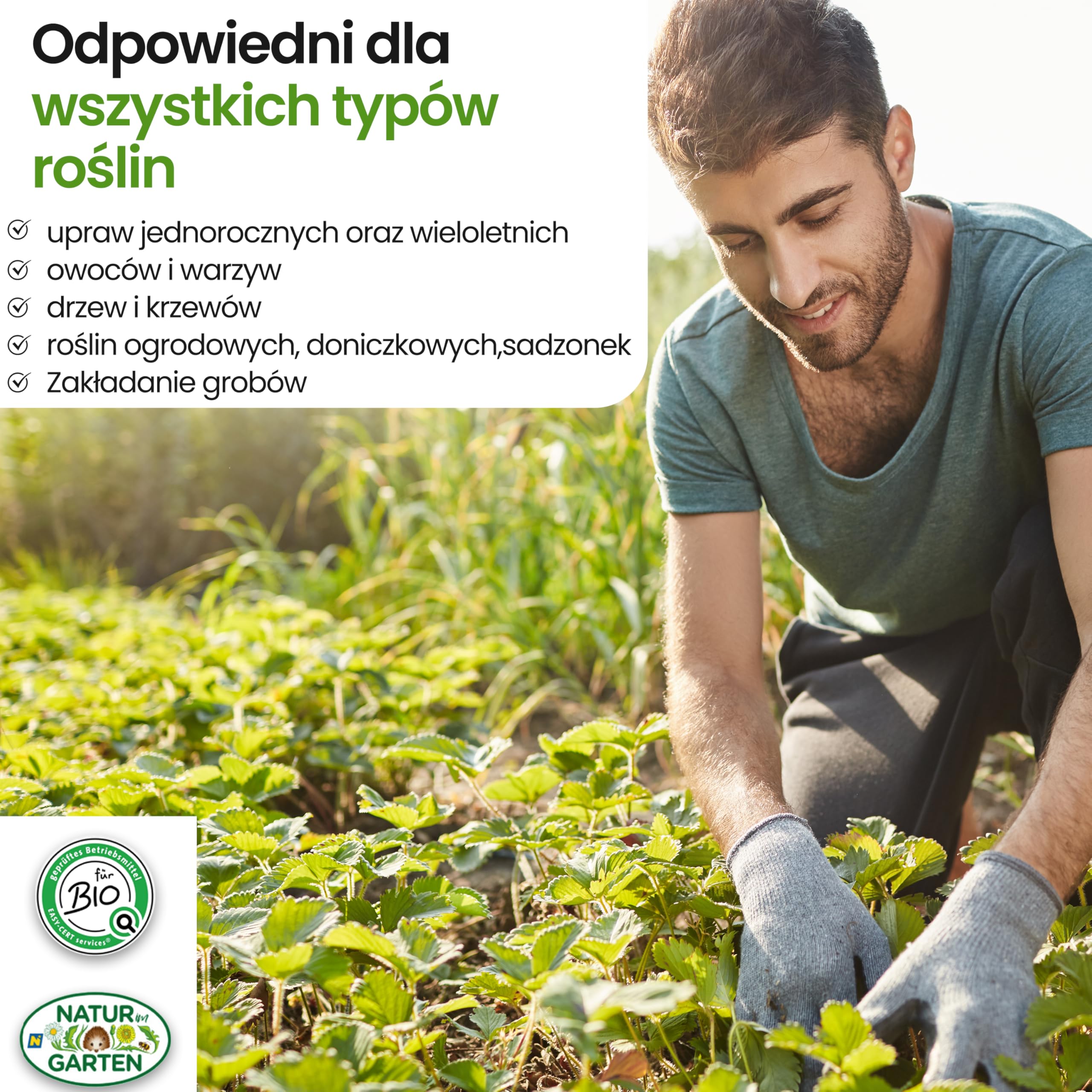 Długotrwałe magazynowanie wody I granulat do roślin I redukuje stres związany z suszą I 750 gramów na 40 litrów ziemi I certyfikowany bio-hydrożel z drewna