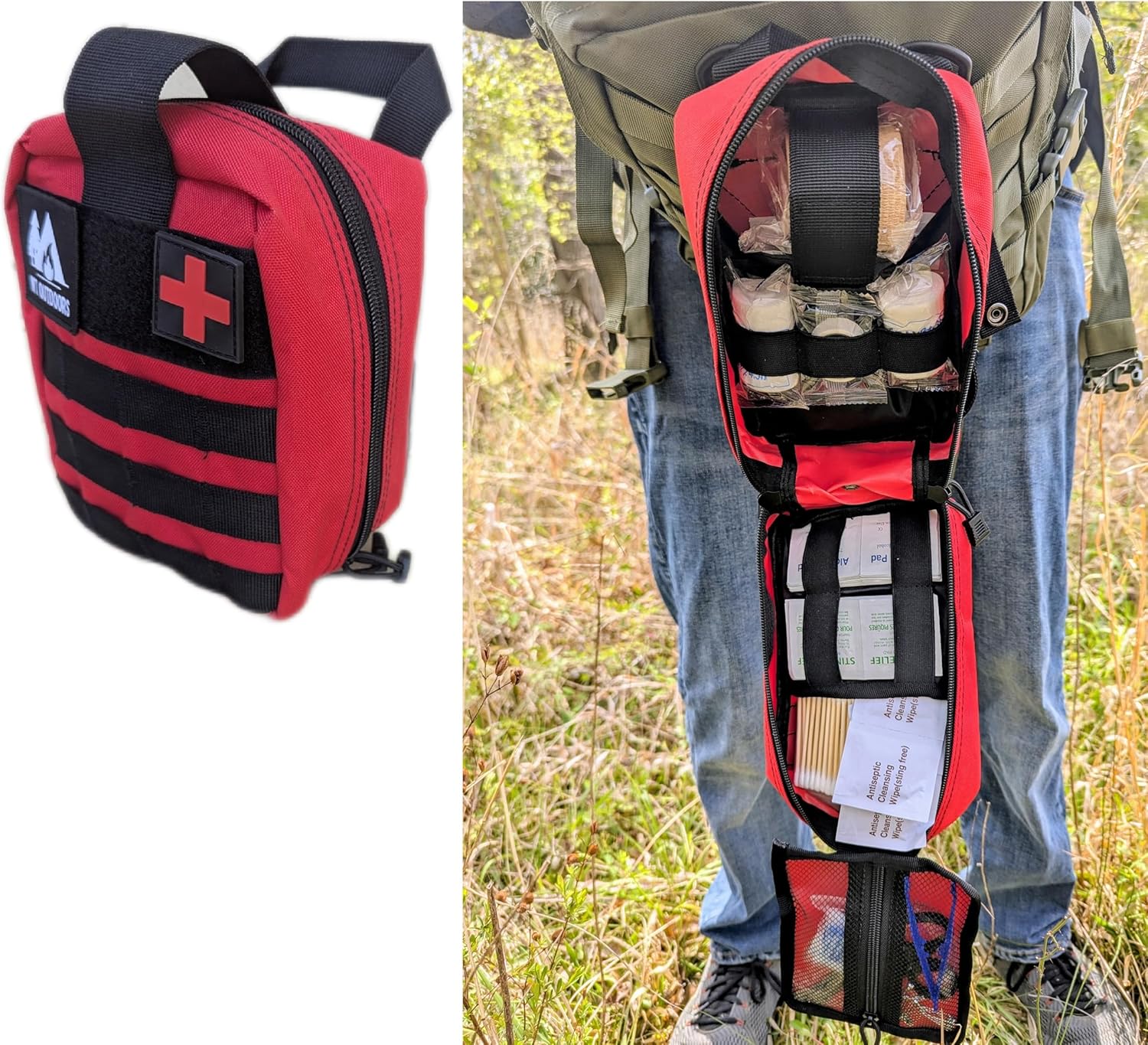 WT Outdoors First Aid Trauma Kit for Camping & Travel – Emergency Tactical Quick Deployment Bag with Burn Care,Wound Care,Survival Blanket, CPR Mask – Bleed WT Outdoors First Aid Trauma Kit for Camping & Travel – Emergency Tactical Quick Deployment Bag with Burn Care,Wound Care,Survival Blanket, CPR Mask – Bleed