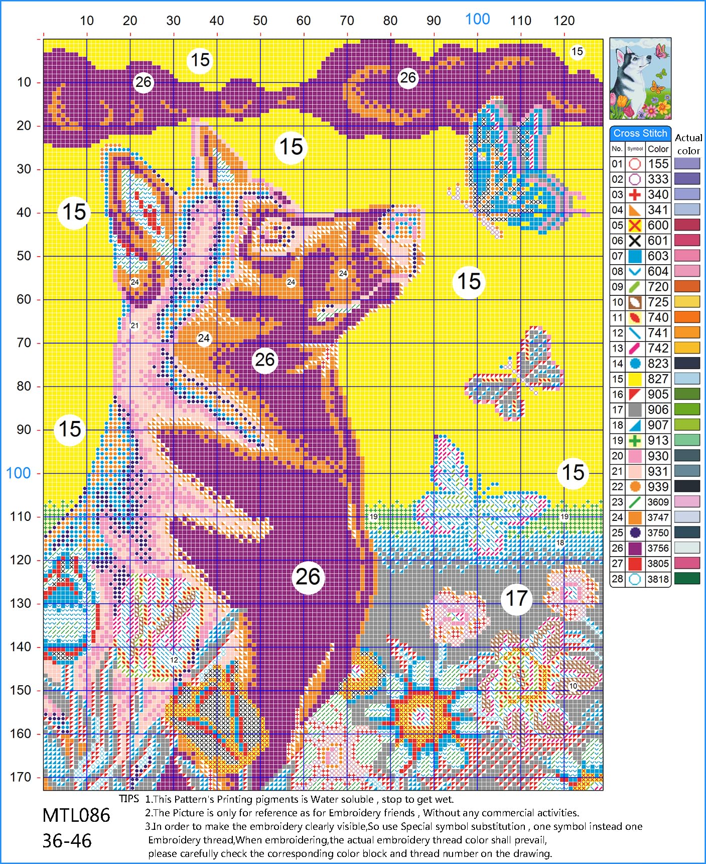 Kit Point De Croix Estampillé 11CT Tournesols & Papillons - Complet Pour Débutants Et Adultes - Décoration Murale