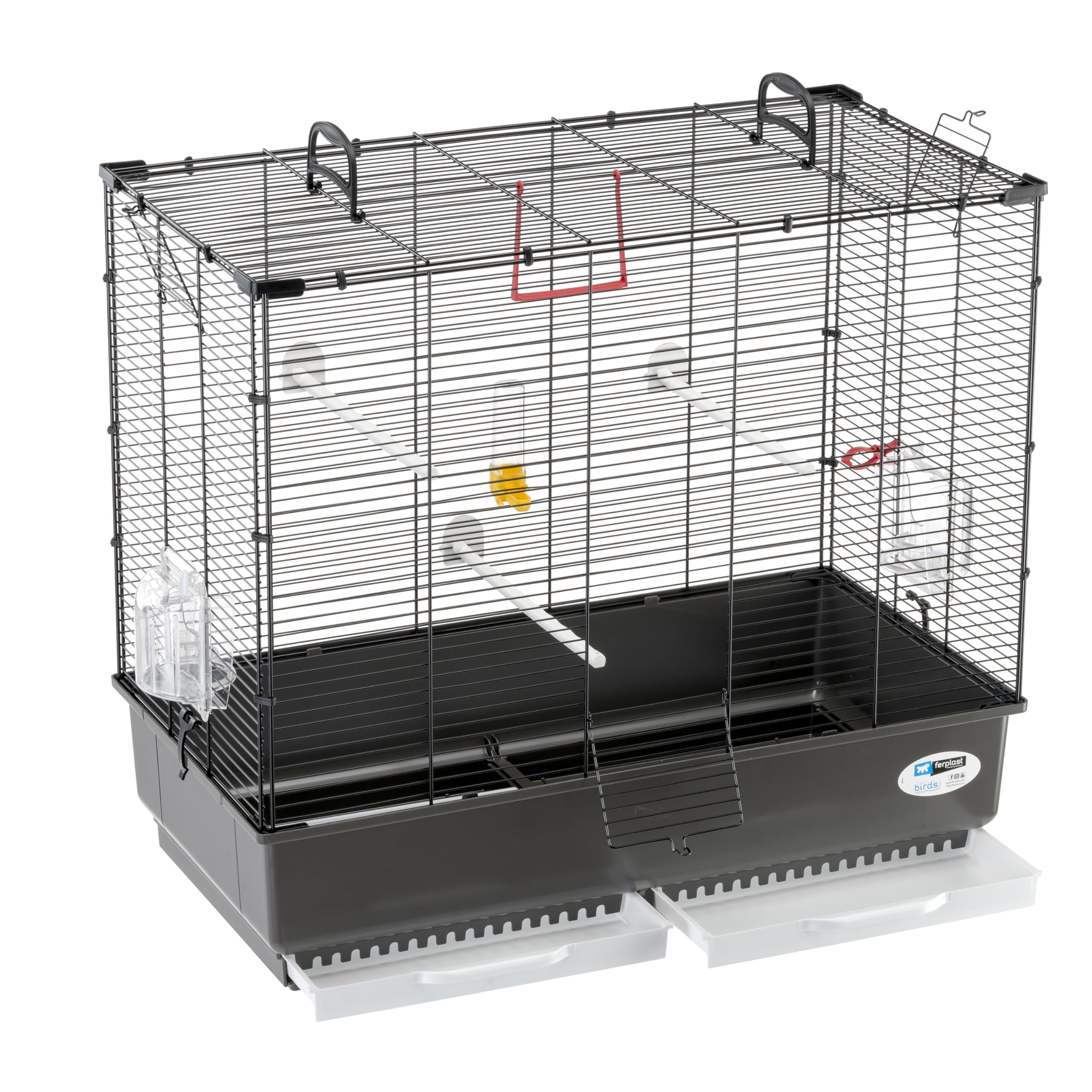 Ferplast Cage à Oiseaux, Canaris, Perruches et Autres Petits Oiseaux Piano 5, livrée avec Accessoires, 70 x 38 x h 62 cm