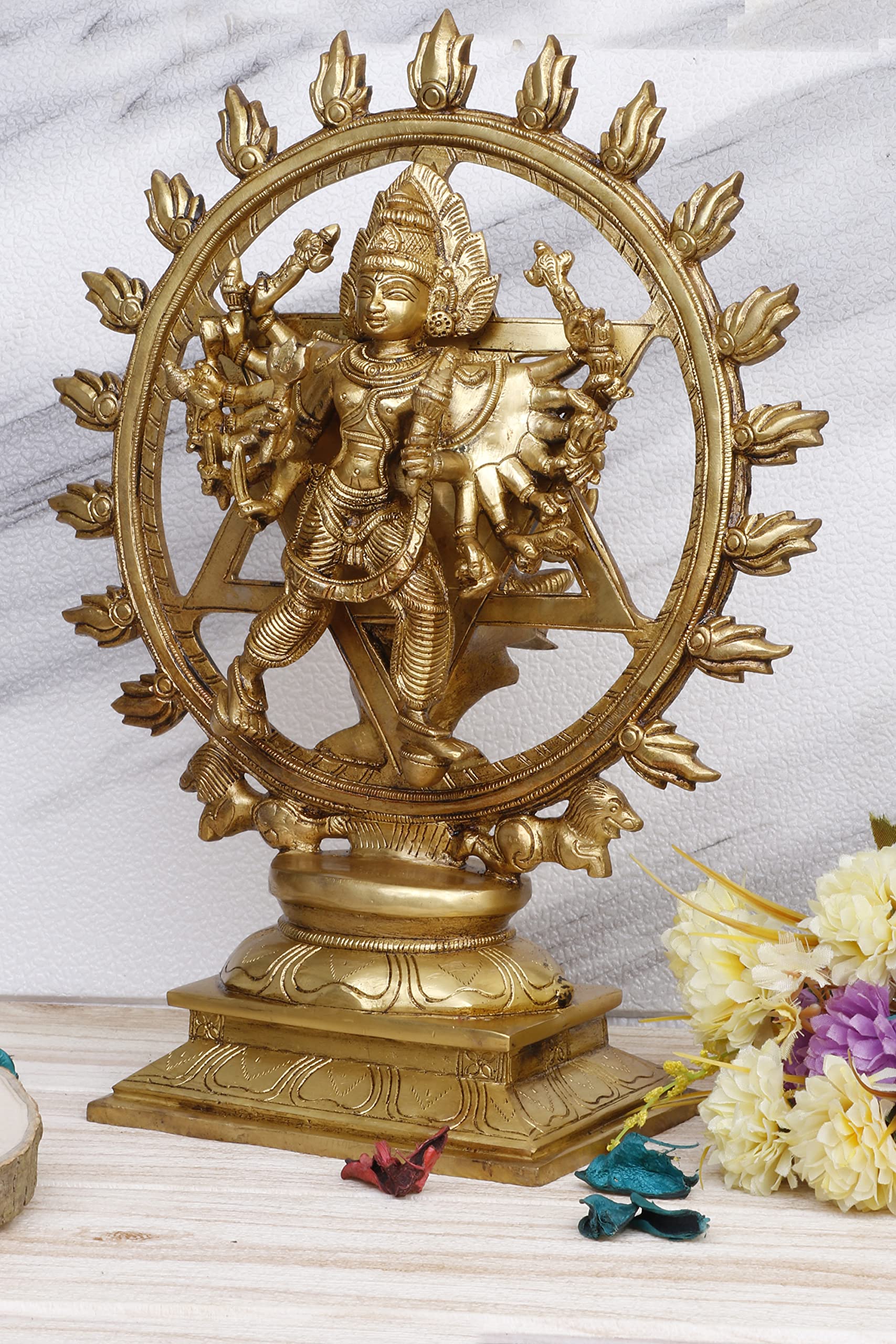 Amazon.co.jp: ARTVARKO 真鍮製 スダルシャン卿 ヴィシュヌ神 16