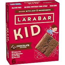 LARABAR Kid Chocolate Brownie Bars, Gluten Free, Whole Food Snack Bars, 6 Count