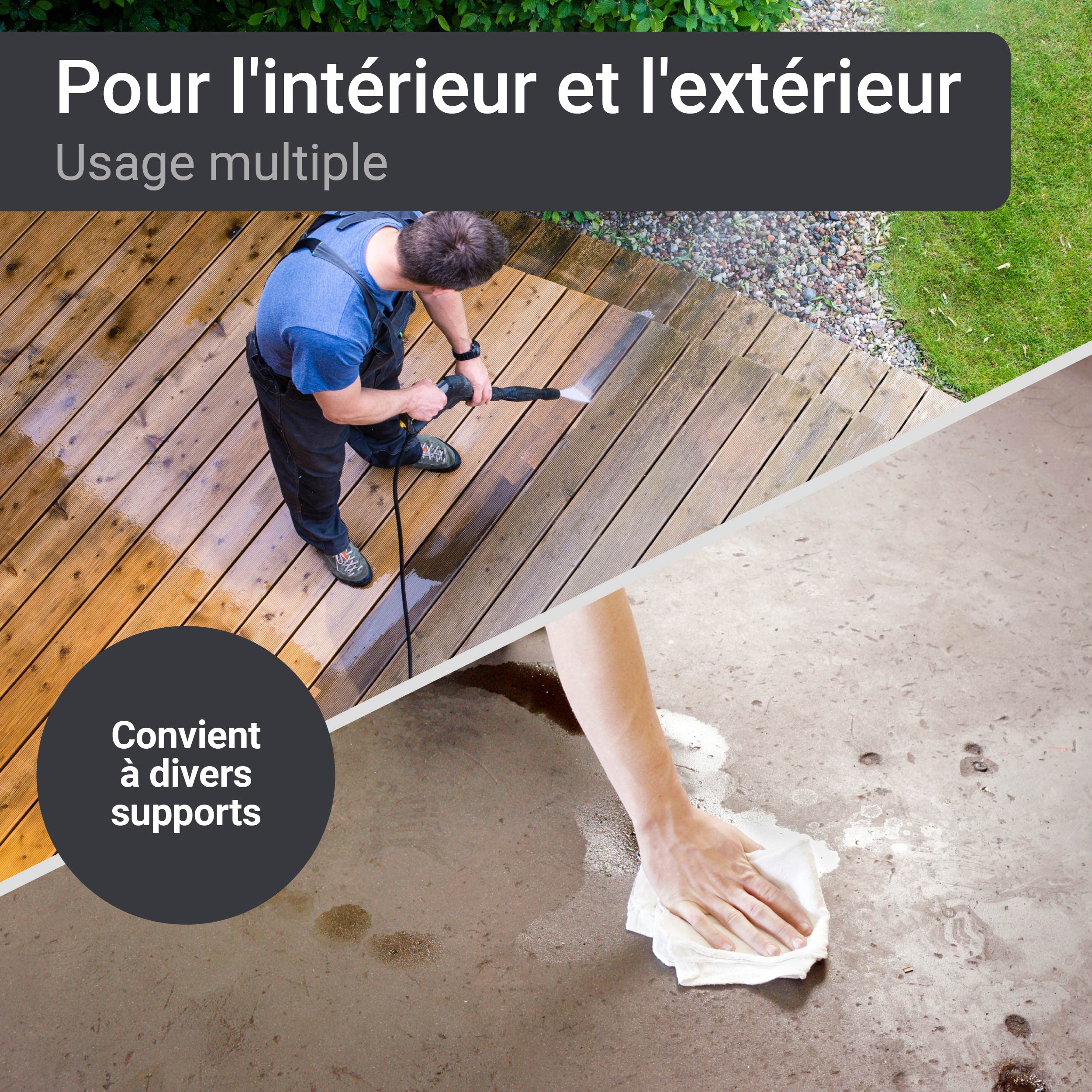 Pré-nettoyant intense W810 Solution de nettoyage pour béton, ciment avant toute peinture - 10L