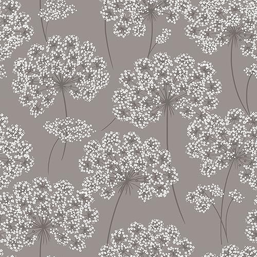 NuWallpaper NU1693 Angelica - Papel tapiz para despegar y pegar, color gris