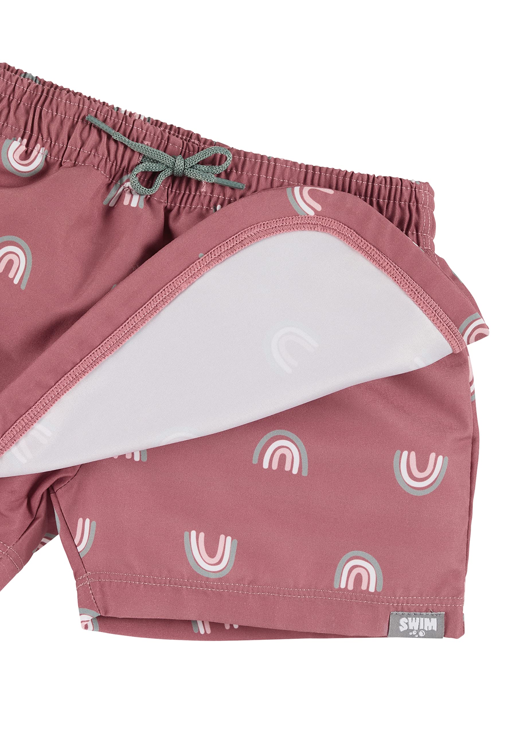 Sterntaler Badeshorts Regenbogen Print - Mädchen Schwimmrock mit integrierter Badehose - UV-Schutz 50+ Badeshorts mit Windeleinsatz bis Größe 86/92 - Baby Badebekleidung