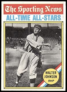1976 Topps # 349 All-Time All-Stars Walter Johnson Washington Senators (Baseball Card) NM Senators