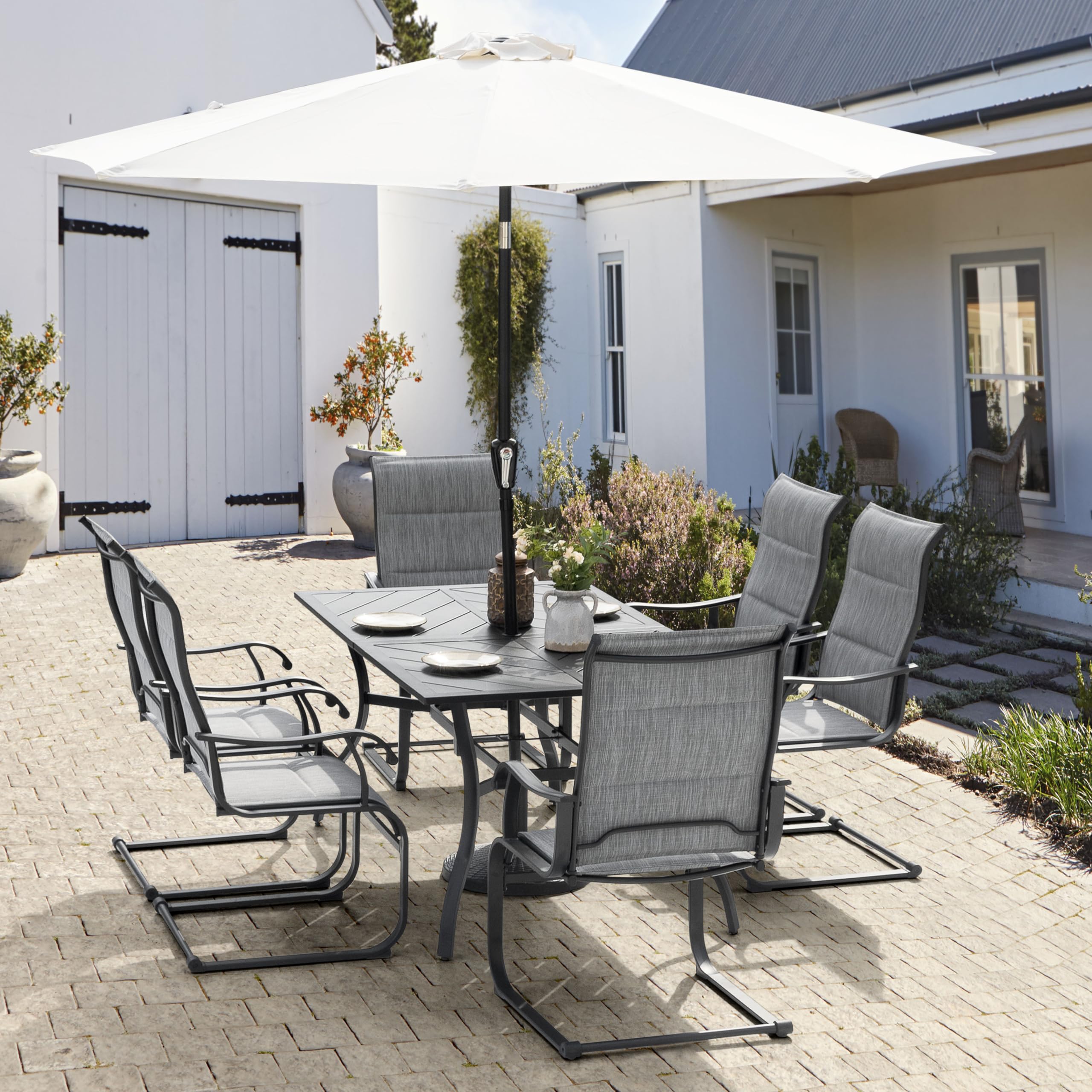 Amazon.com: NUU GARDEN 7 Piece Outdoor Dining Set, 6 All
