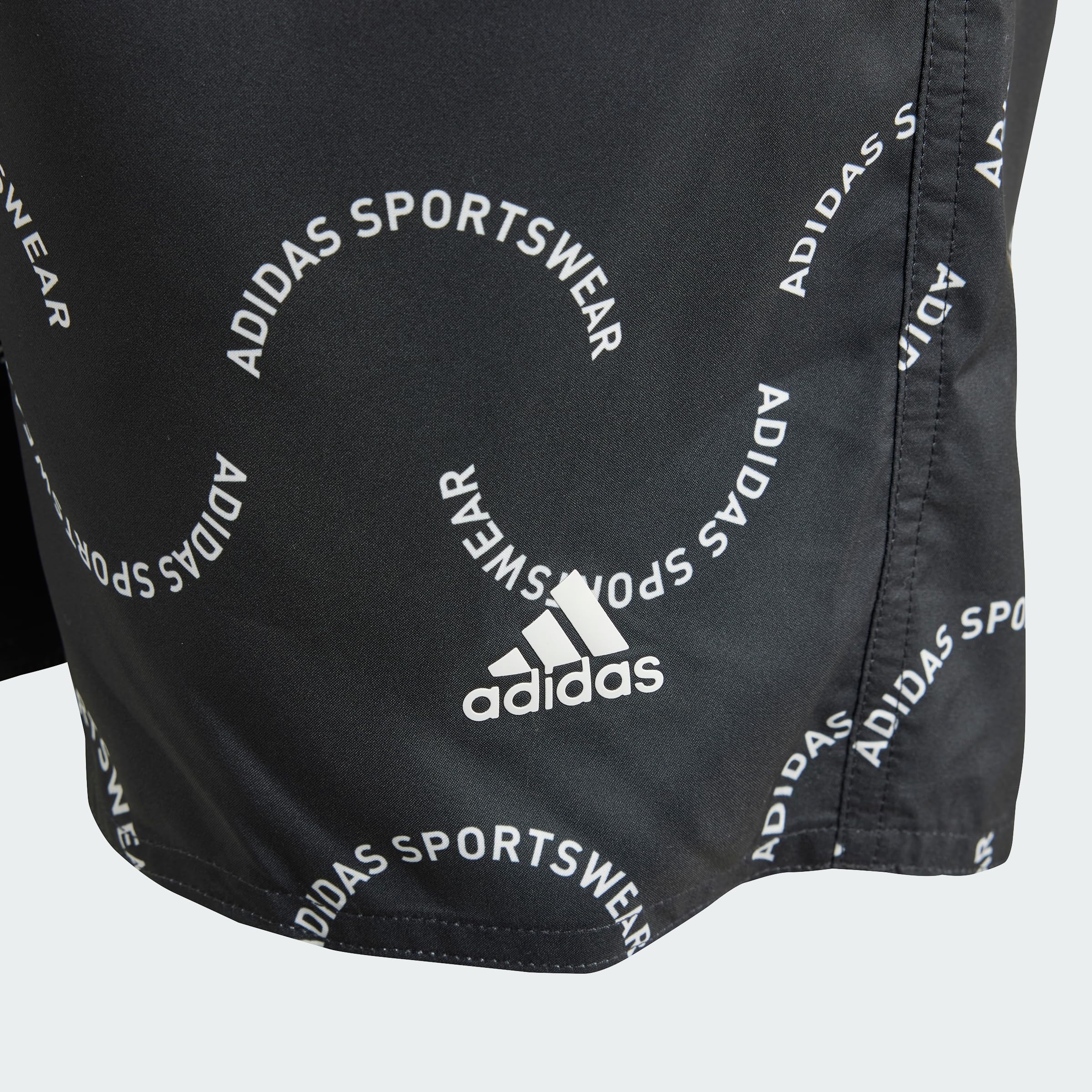 adidas Chłopcy Sportswear Wave Print CLX Swim Shorts Kids, Black/Off White, 9-10 Years