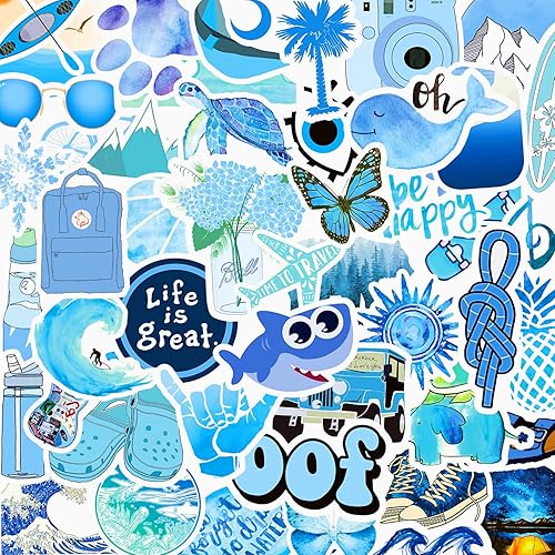 Miniatura 5 de 200 piezas de calcomanías de verano para niños, paquetes de calcomanías de vinilo estético para botellas de agua, laptop, computadora, monopatín,