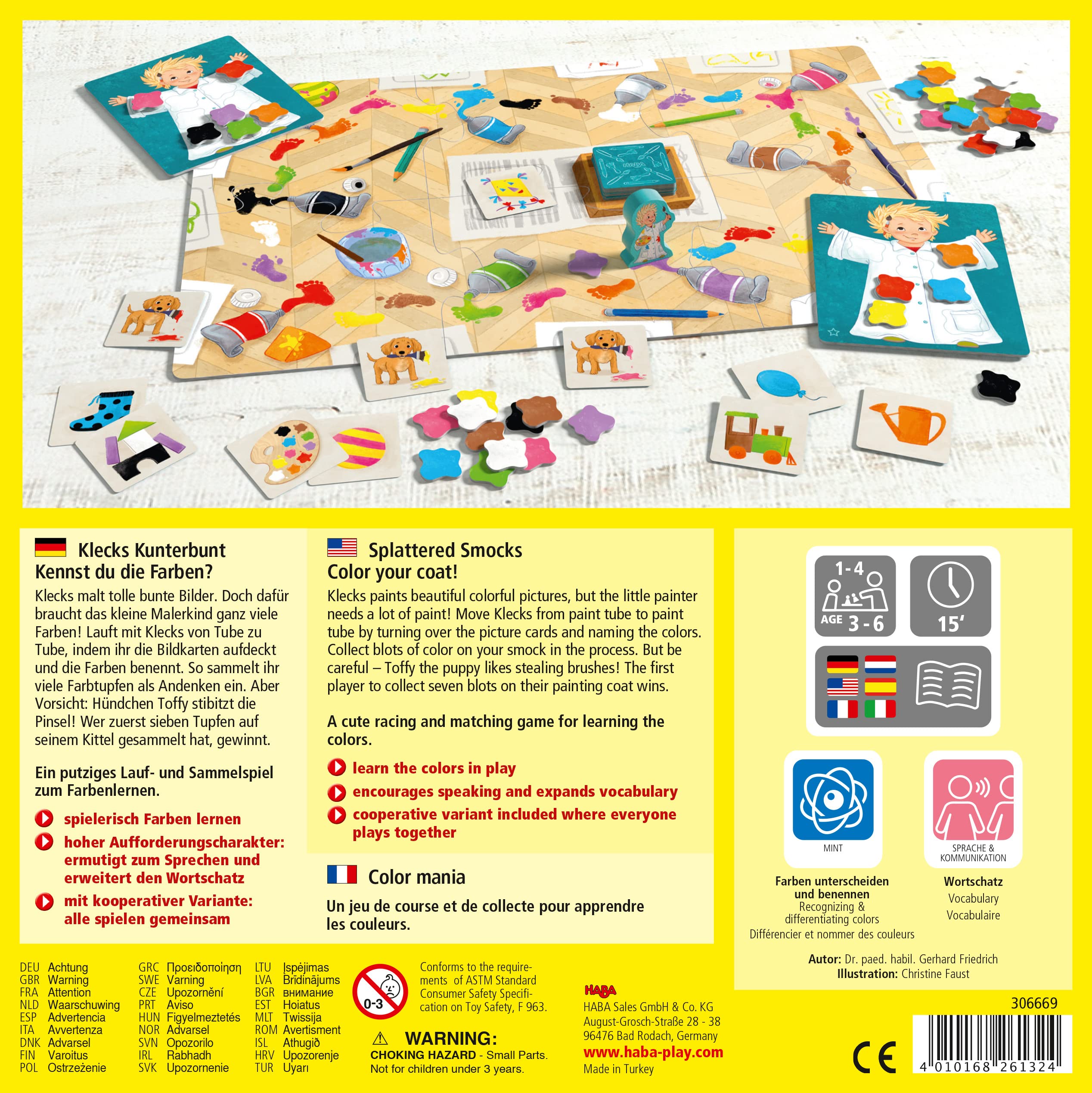 Amazon.com: HABA 306669 – Klecks Colourful Tile Game from 3 Years