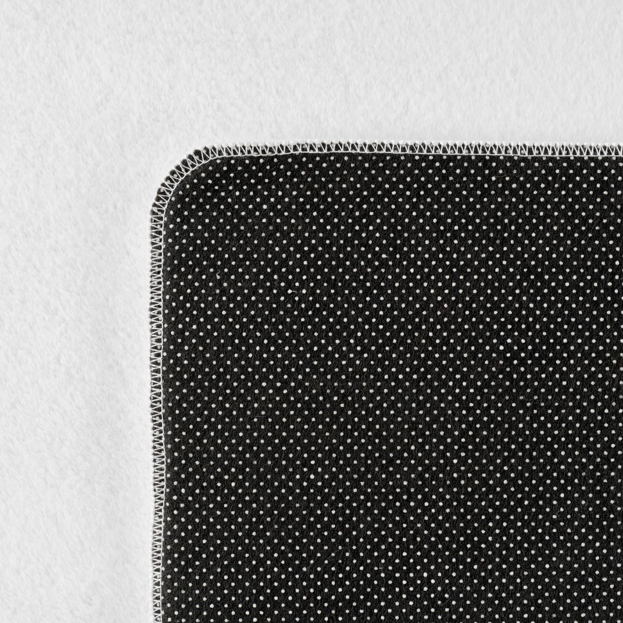 Carpettex Tappeto Bianco 160x220 cm Tappeto Lavabile a Pelo Corto, Antiscivolo e Morbido, Design Monocromatico Moderno per Soggiorno, Cucina e Corridoio, Camera da Letto