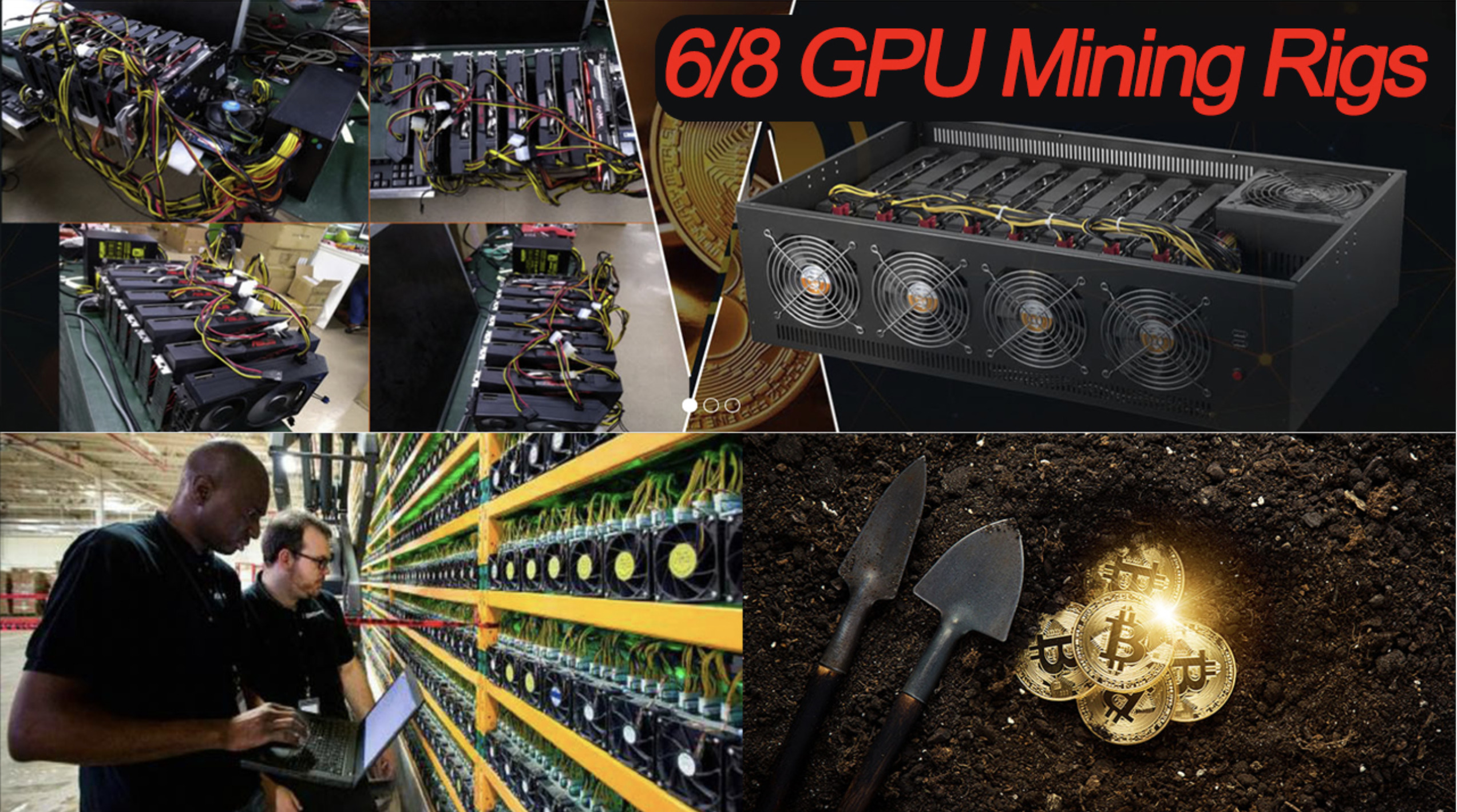 Mining Rig Frame Encryption, Mining Case 6~8 Graphics Cards, Mining Rig for  Atx/Btx/Flex/Itx/Microatx, 4 * 12cm Fan, Easy To Install : Amazon.se:  Electronics