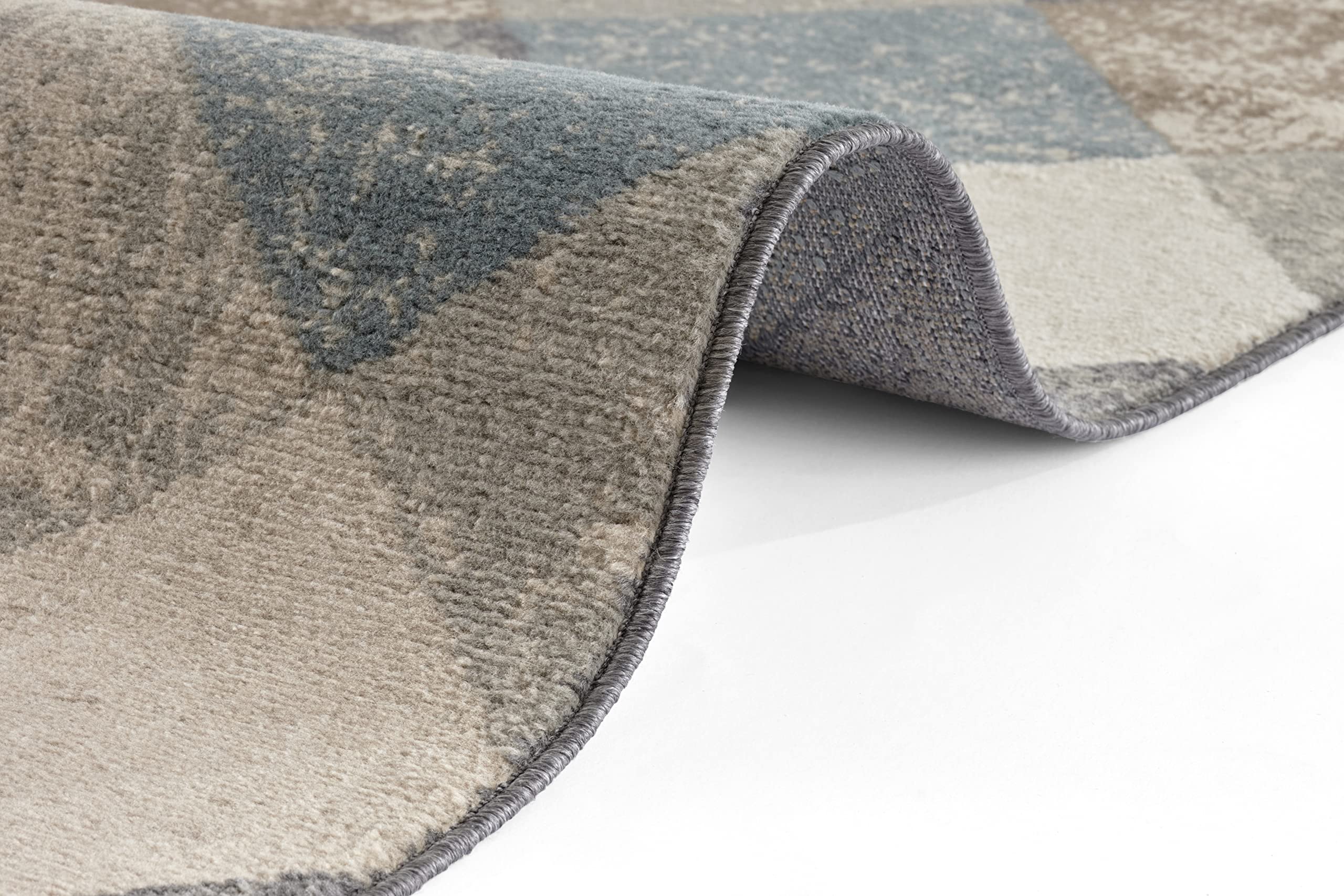 Hanse Home Bakke Tapis Design de Salon à Poils Courts Moderne, Motif géométrique à Losanges, Tissage Plat pour Salle à Manger, Chambre d'enfant, Chambre d'adolescent, Couloir, Cuisine, crème, 160 x