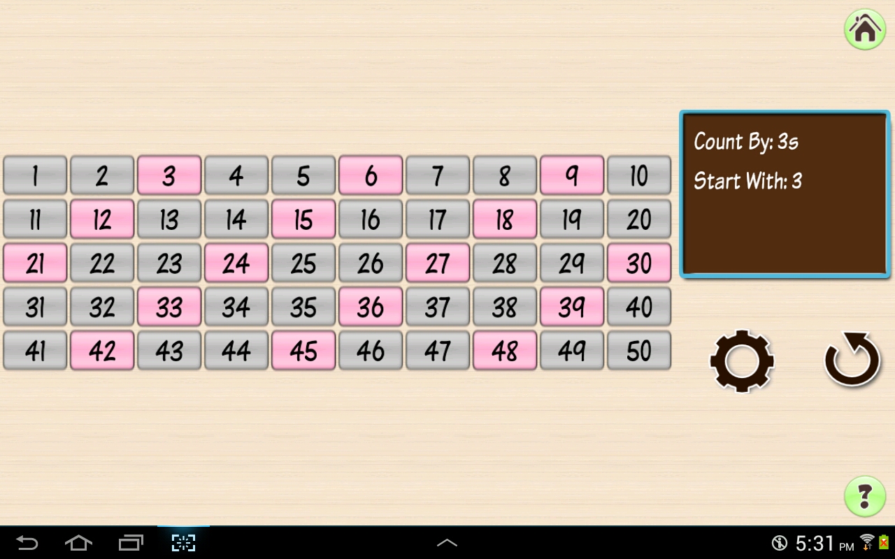 Aplicación Simply Number Grid, base 10 kids math en Amazon Appstore