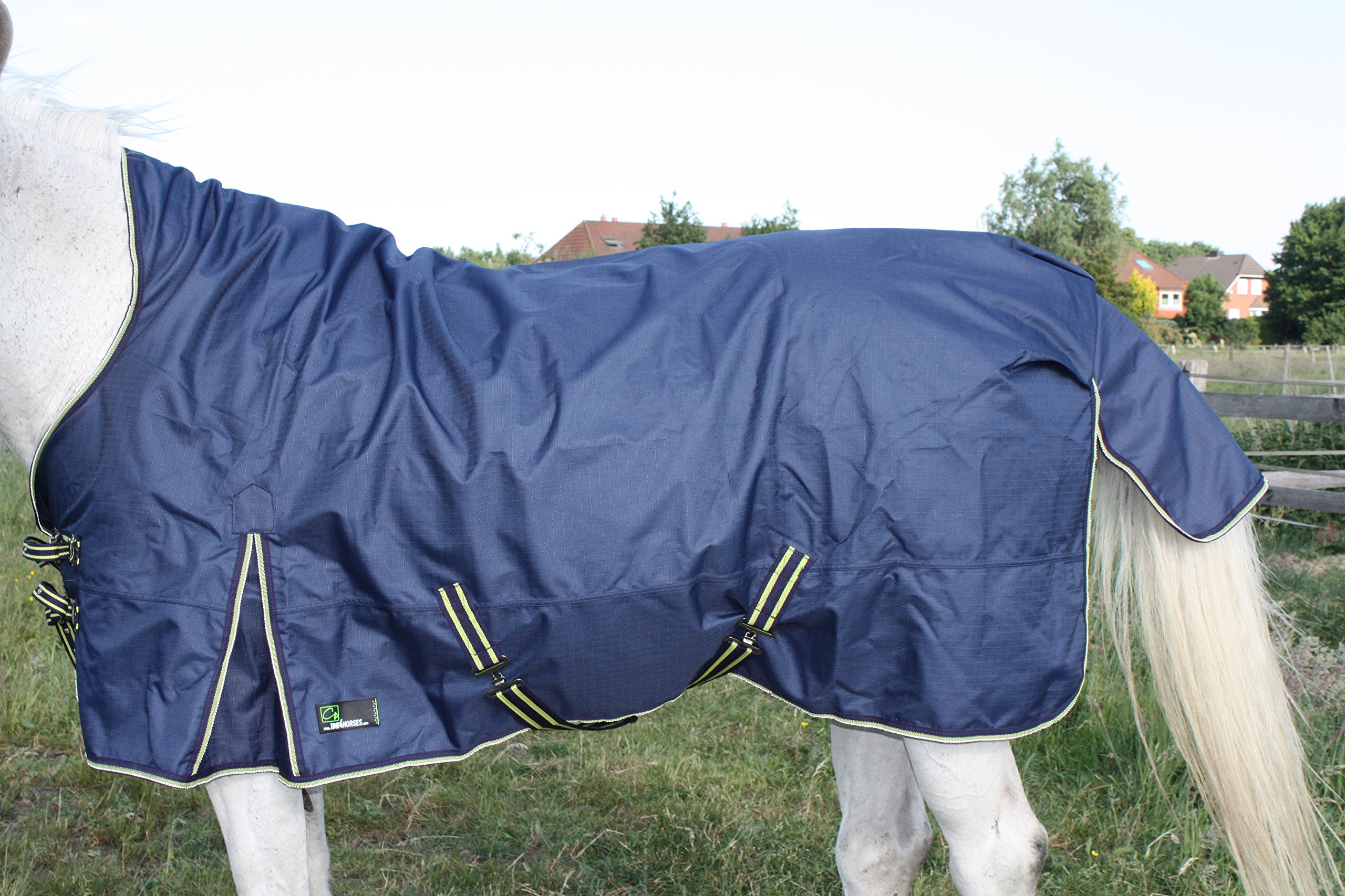 1200Denir High Neck 100g Pferdedecke Winterdecke Paddockdecke Stalldecke Weidedecke Rug (155 cm)