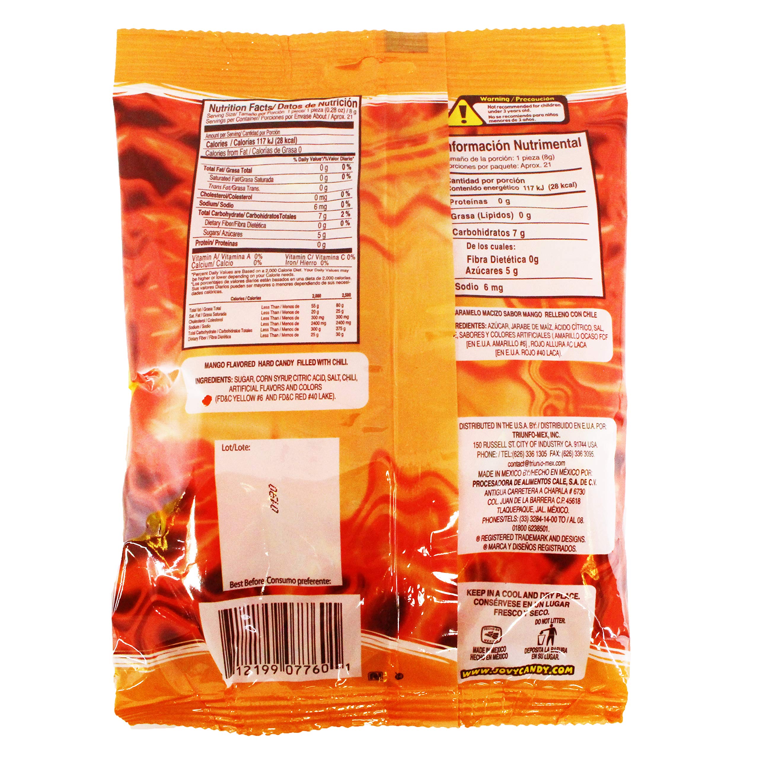 Jovy Chili Rokas Mango Flavor Mexican Candy (1 x 6 oz. Bag) Buy Online