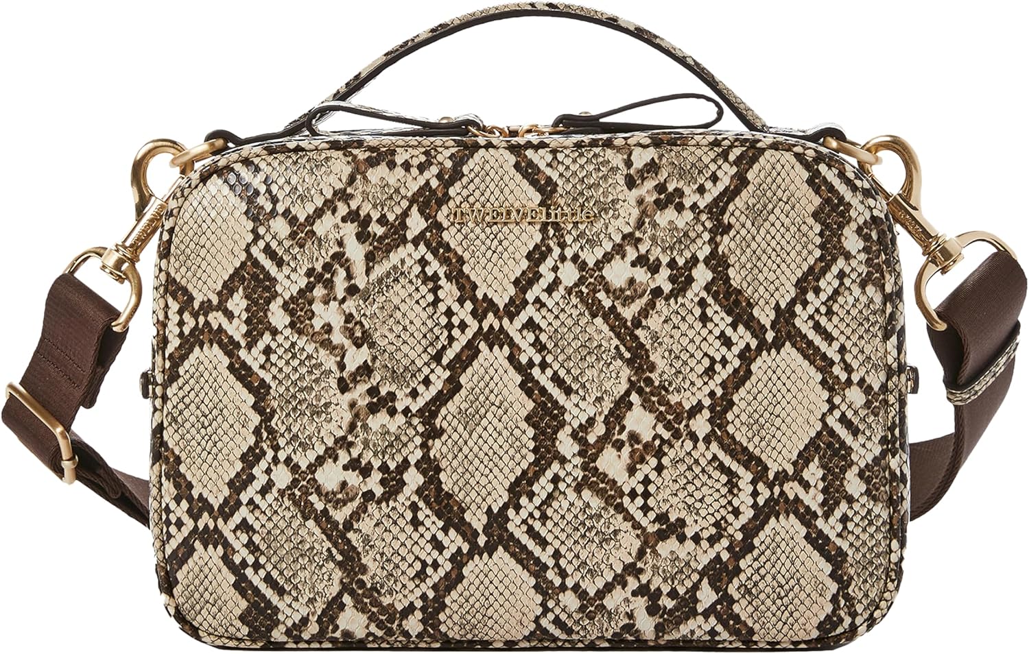 TWELVElittle Luxe Diaper Clutch - Crossbody Diaper Bag with Portable Changing Pad, Zip Out Pouch and Wipes Case