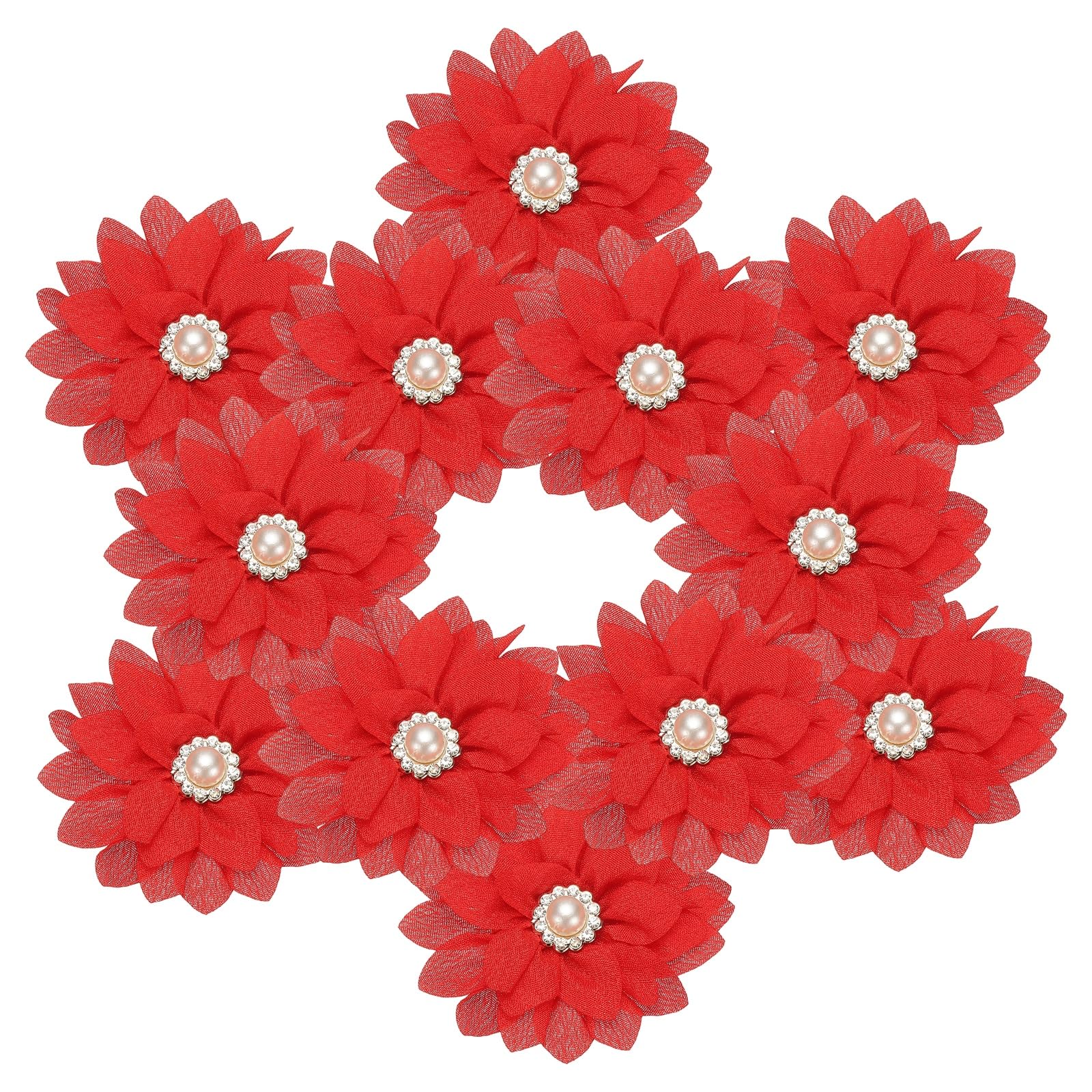 Fleurs en mousseline à strass pour réparer et embellir facilement un vêtement taché