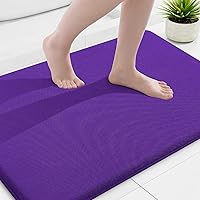 Vista 80 de Smiry Alfombra de Baño de Espuma Viscoelástica 47x24, Alfombras de Baño Extra Suaves y Absorbentes, Alfombra Antideslizante Lavable para Suelo, Gris