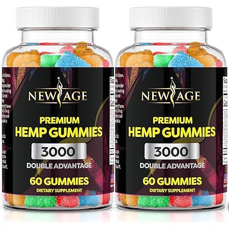 NEW AGE Naturals Advanced Hemp Big Gummies 3000mg -120ct- 100% Natural Hemp Oil Infused Gummies