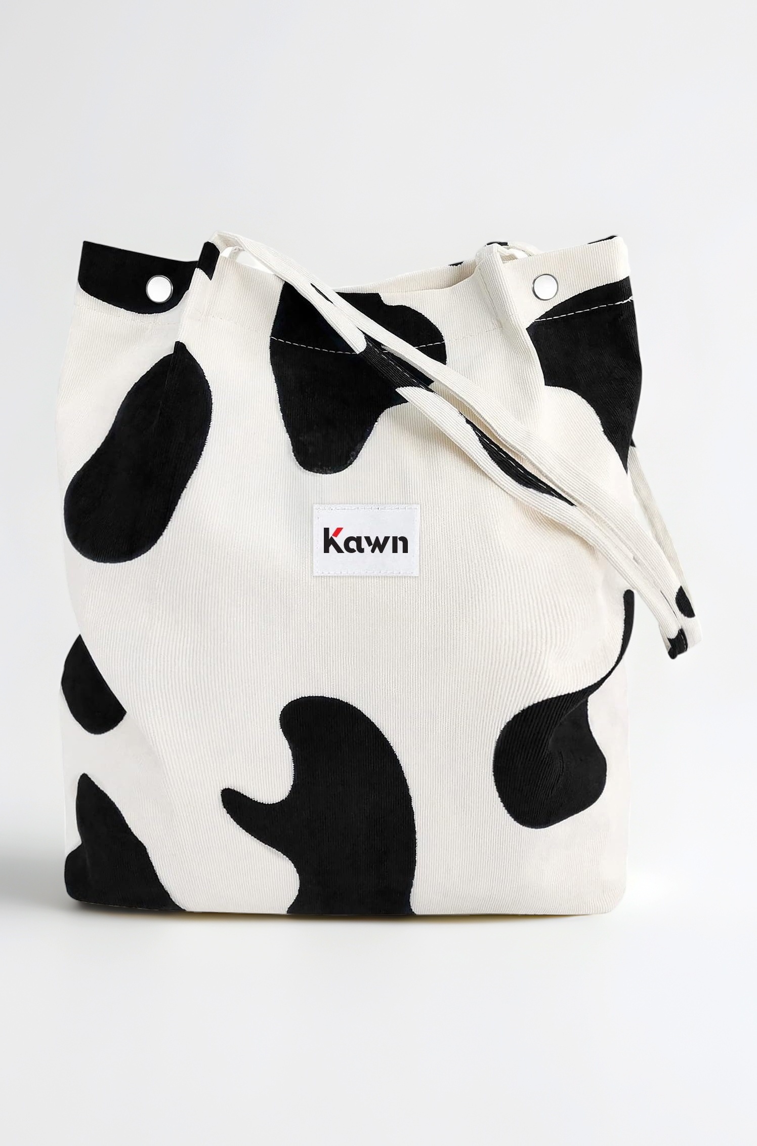 Kawn® Women Corduroy Tote Bag Canvas Shoulder Purse Reusable Shopping Bag Grocery Bag Large Capacity Washable Handbag Girls Shoulder Bag with Inner Pocket For Daily Use Work Travel