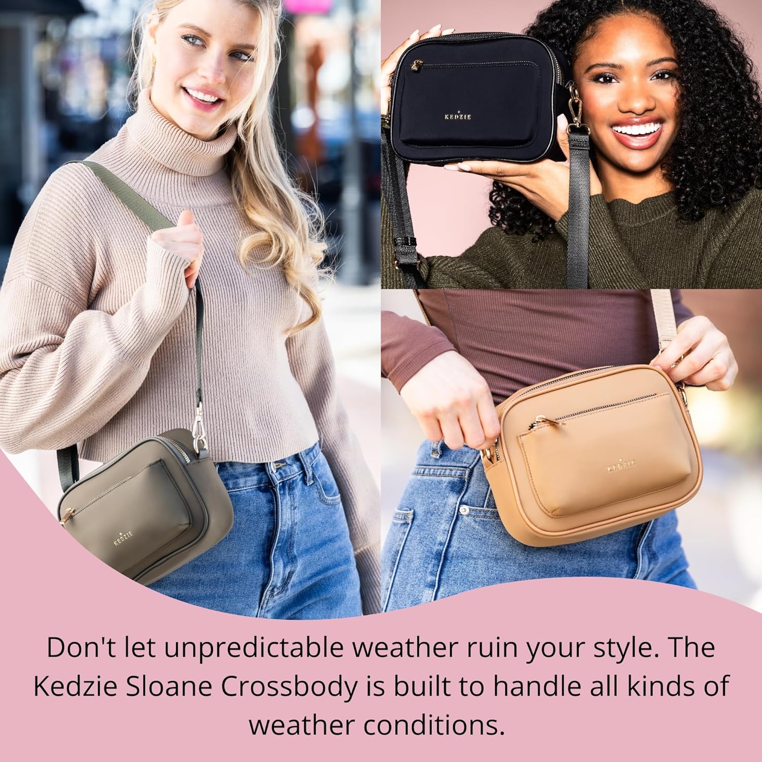 KEDZIE Sloane Crossbody Bag Neoprene Handbag for Women - Image 6