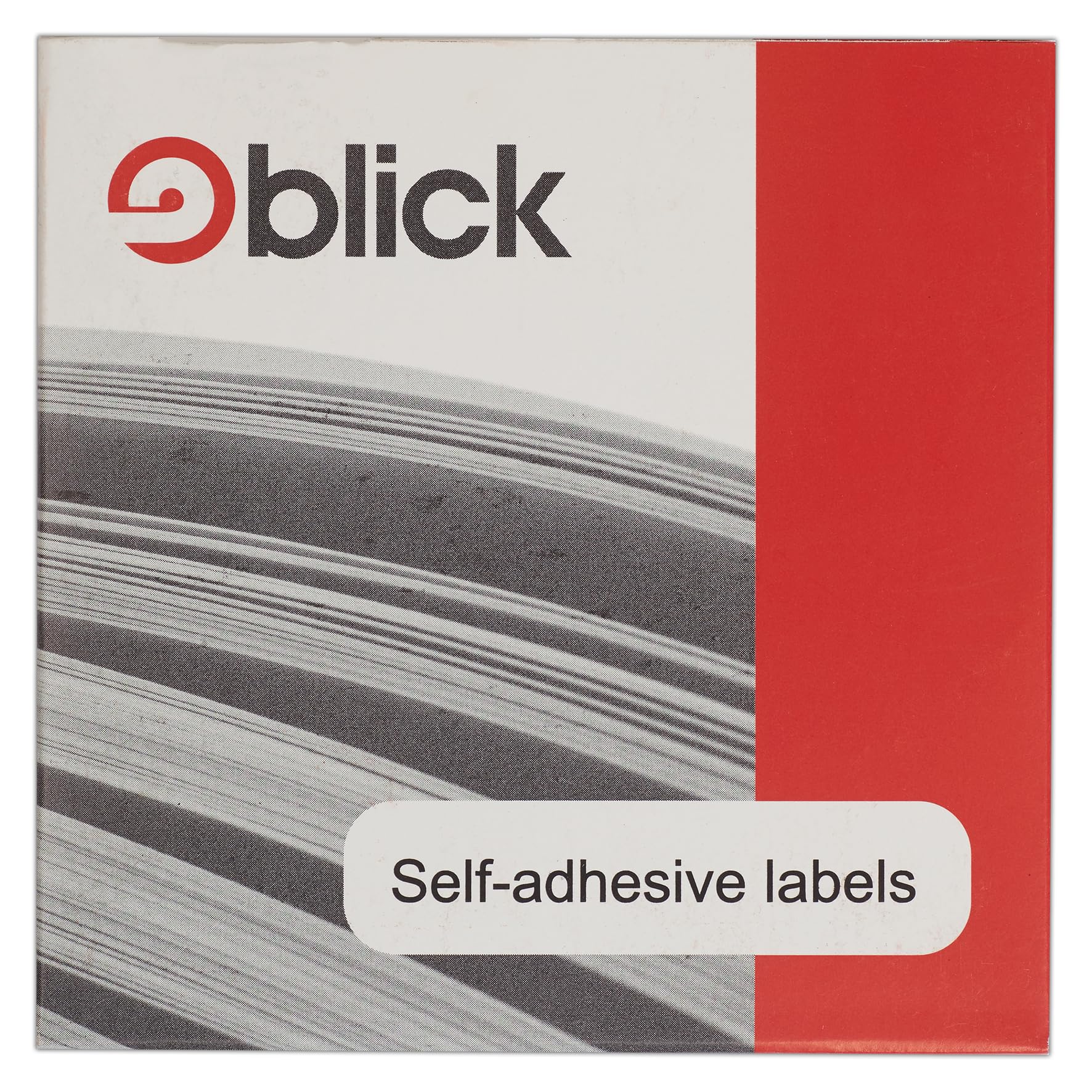 Blick Labels, White, Self Adhesive Stickers Dispenser Pack, Rectangular, 12mm x 44mm, 840 Labels, for Home, Office, Family, School, Holiday Calendar Organising, Planner, Rewards Chart, Colour Coding — image 1