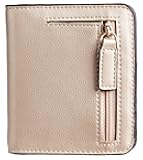 Small Wallet for Women, Slim Bifold Credit Card Holder, Compact RFID Blocking Cash Wallet, Billfolds Thin Leather Zipper Pocket, Mini Wallet Gift for Ladies Teen Girls Travel with ID Window