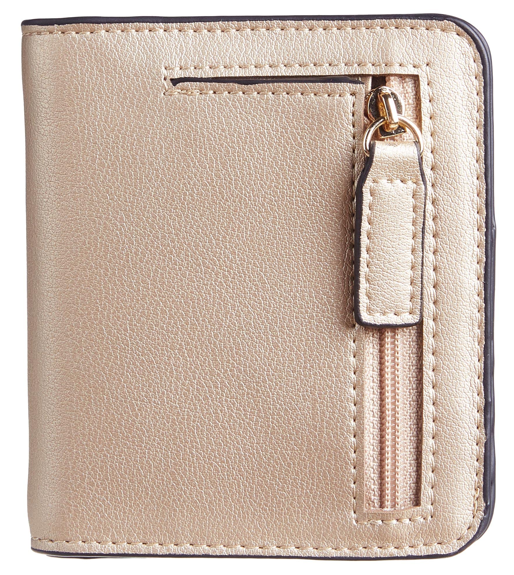 GostwoSmall Wallet for Women, Slim Bifold Credit Card Holder, Compact RFID Blocking Cash Wallet, Billfolds Thin Leather Zipper Pocket, Mini Wallet Gift for Ladies Teen Girls Travel with ID Window