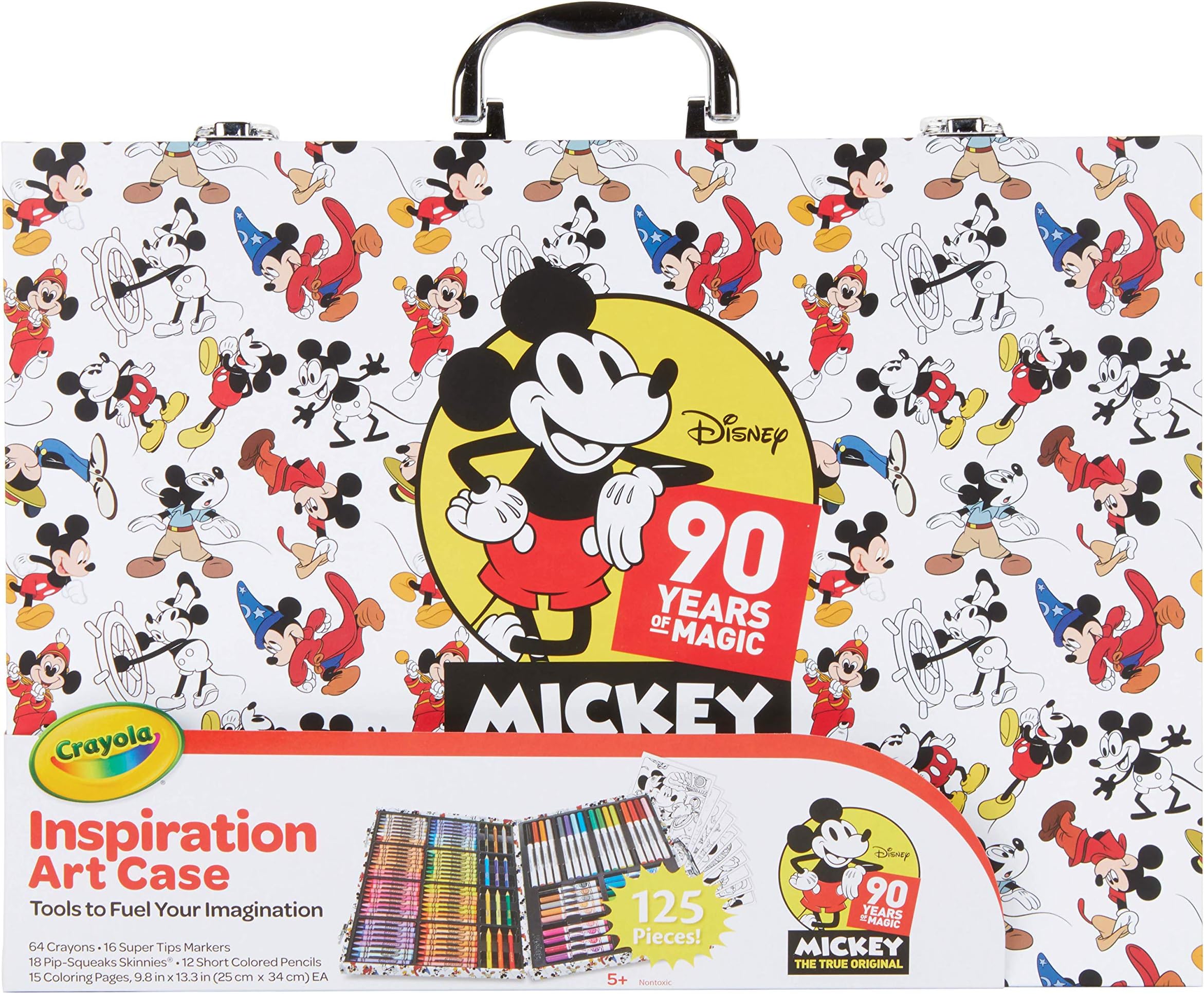 Crayola Mickey Inspiration Art Case, Gift for Kids, Age 5, 6, 7, 8