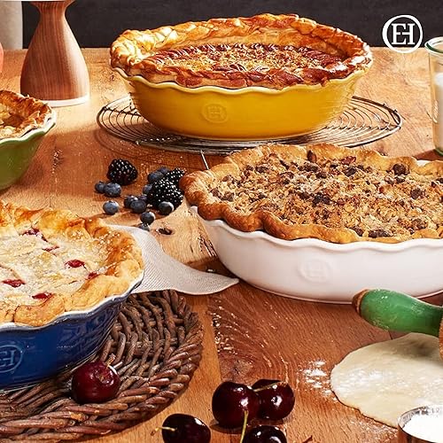 Miniatura 10 de Emile Henry Hecho en Francia - Plato para tartas de 9 pulgadas, color blanco