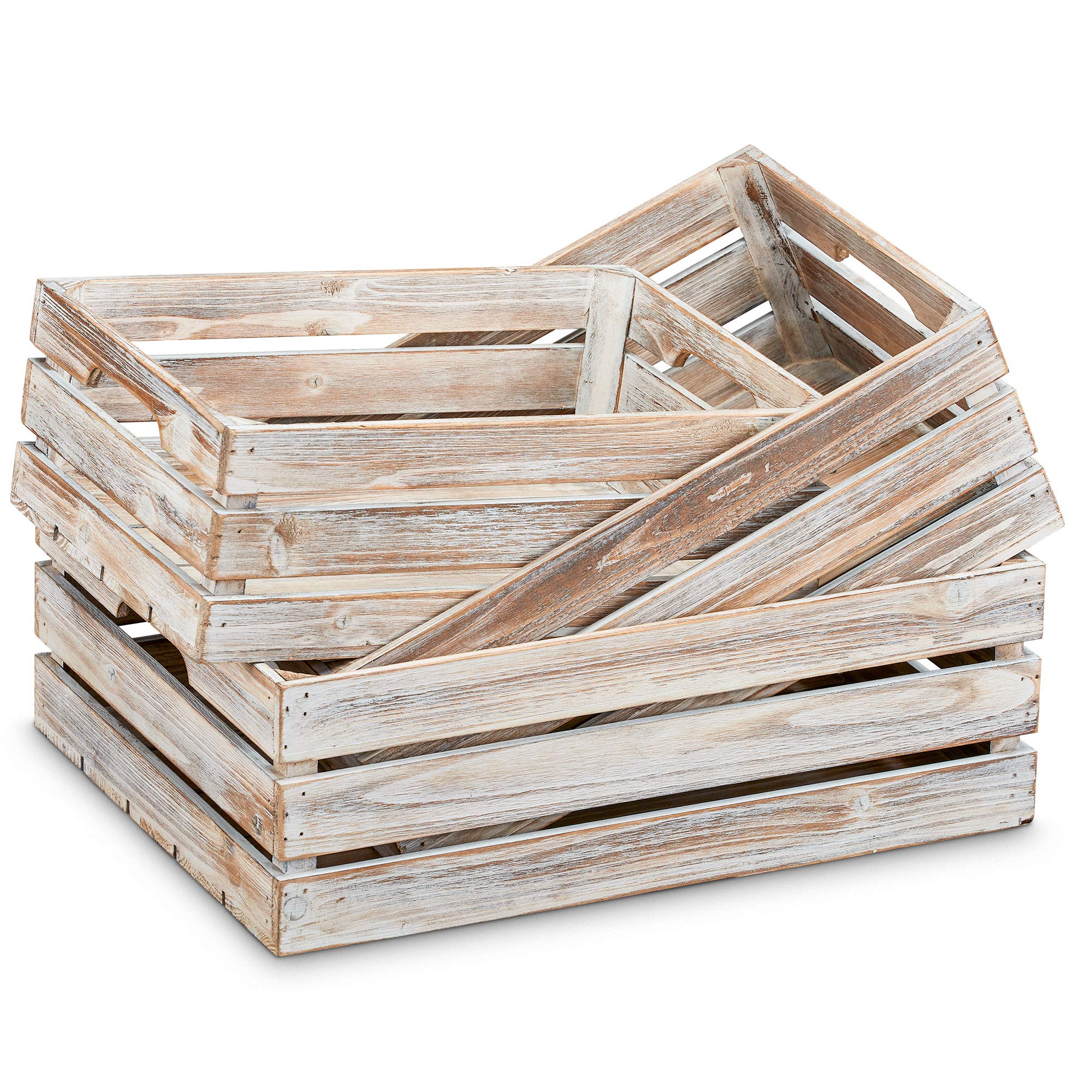 Buy Barnyard Designs Wood Nesting Crates Set of 3 Large Rustic