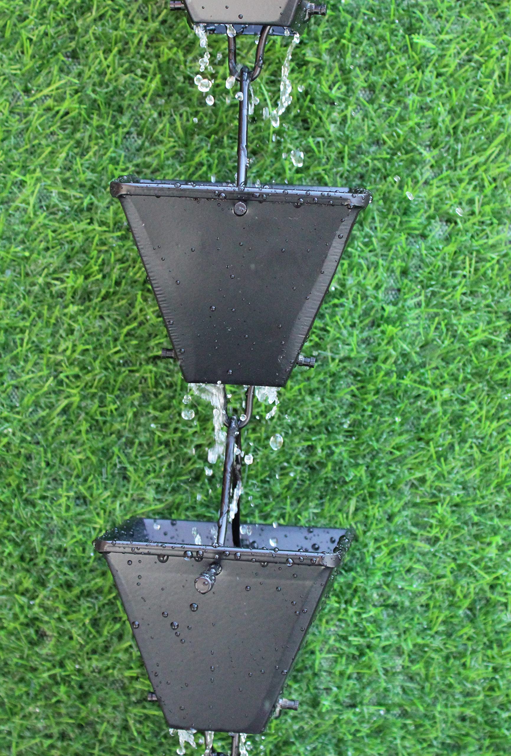 Chaîne de pluie en aluminium bronze KAM 2,4 m contre bruits PVC