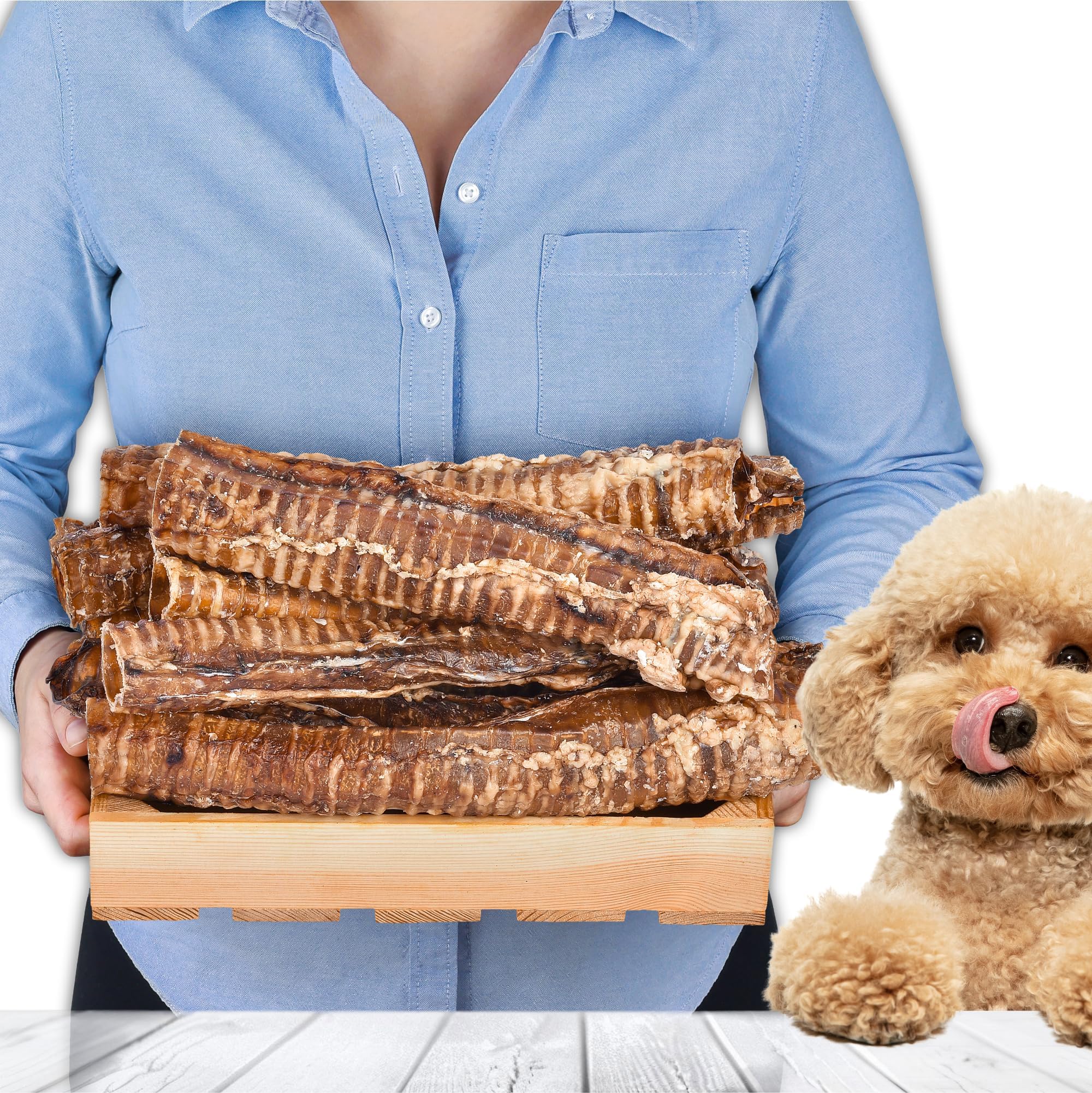 Beef Gullet 30 cm for Dogs 1 kg (approx. 8 pieces) | Natural Chew from 100% Beef | Dental Care & Joint Support | Free from Additives