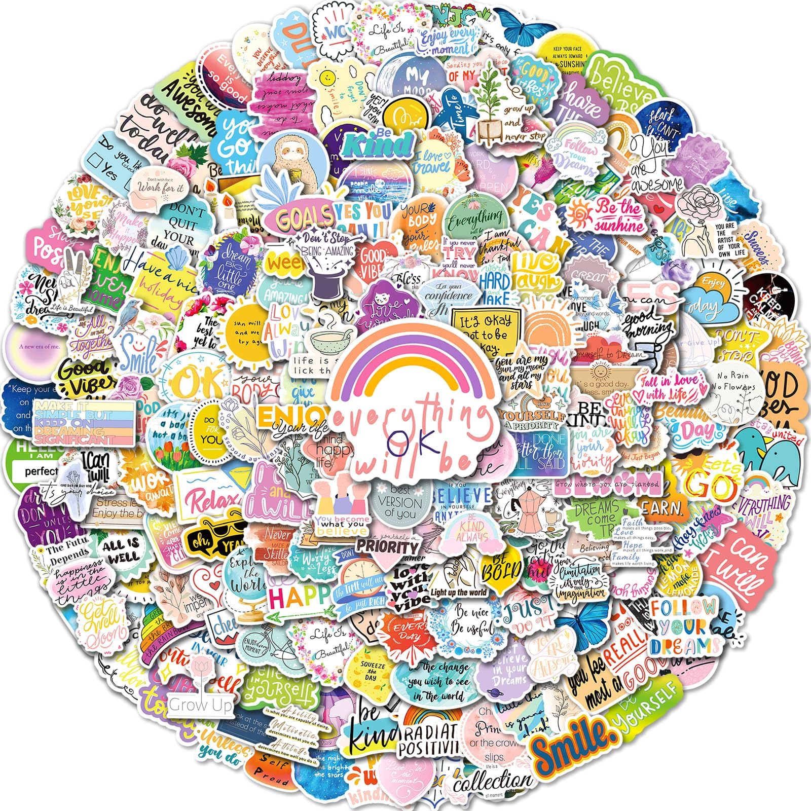 200pcs Inspirational Affirmation Stickers, Encouraging Words Stickers for Kids