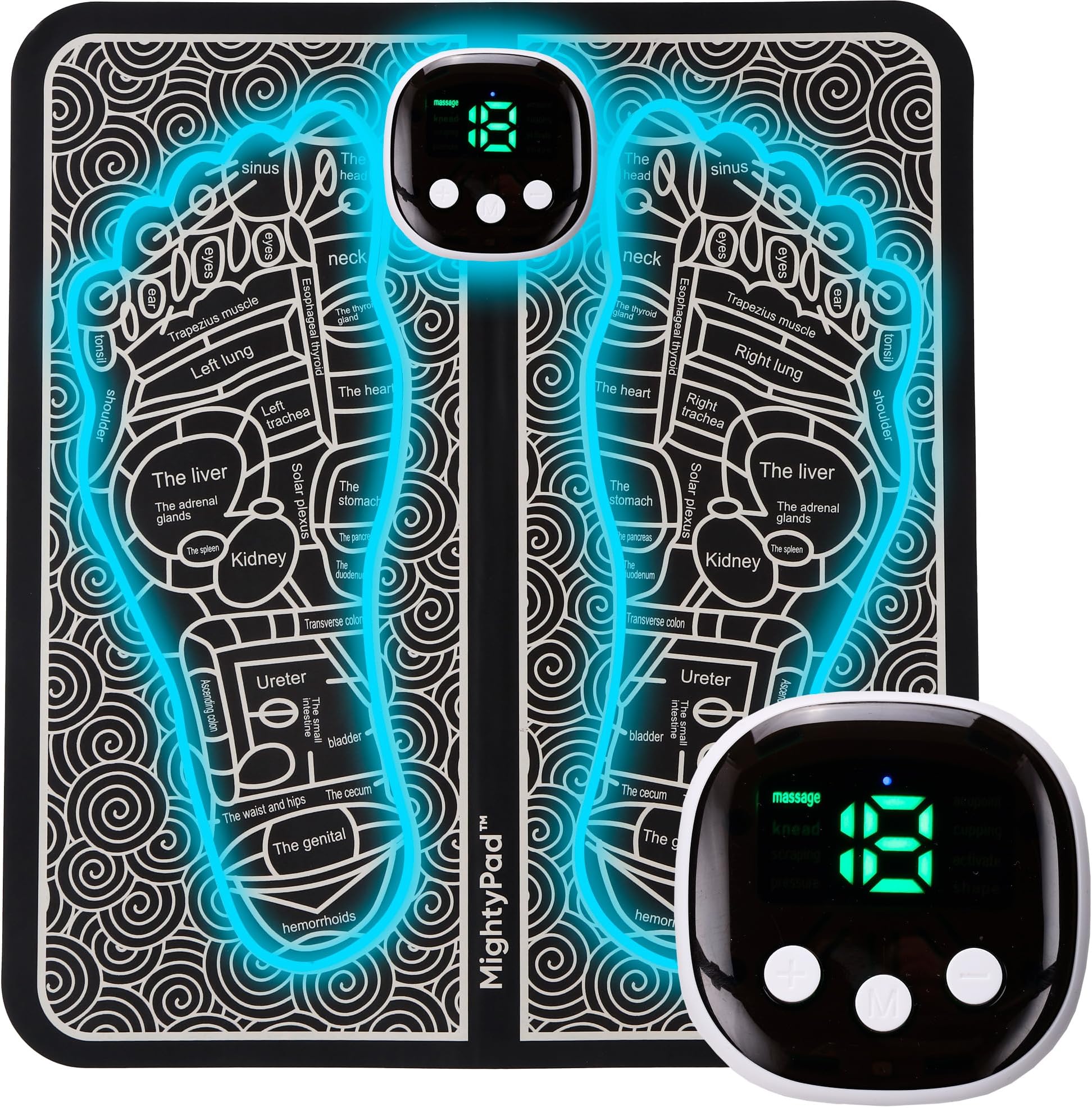 PLENO Foot Massager for Neuropathy Pain Relief: for Feet Masajeador De Pies, Foot Massager for Circulation and Pain Relief - 3 in 1 Leg Massager for Home or Office Use