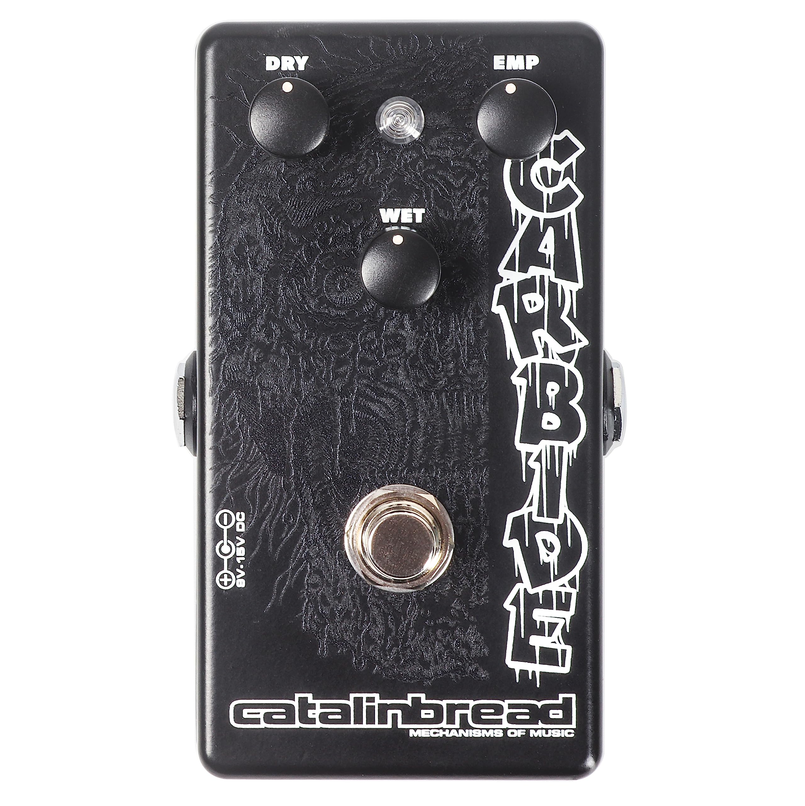 CatalinbreadCarbide Distortion Pedal with DC Power Supply from 9 to 15 Volts, Low and High Knobs, Dry Volume and Wet Volume Controls