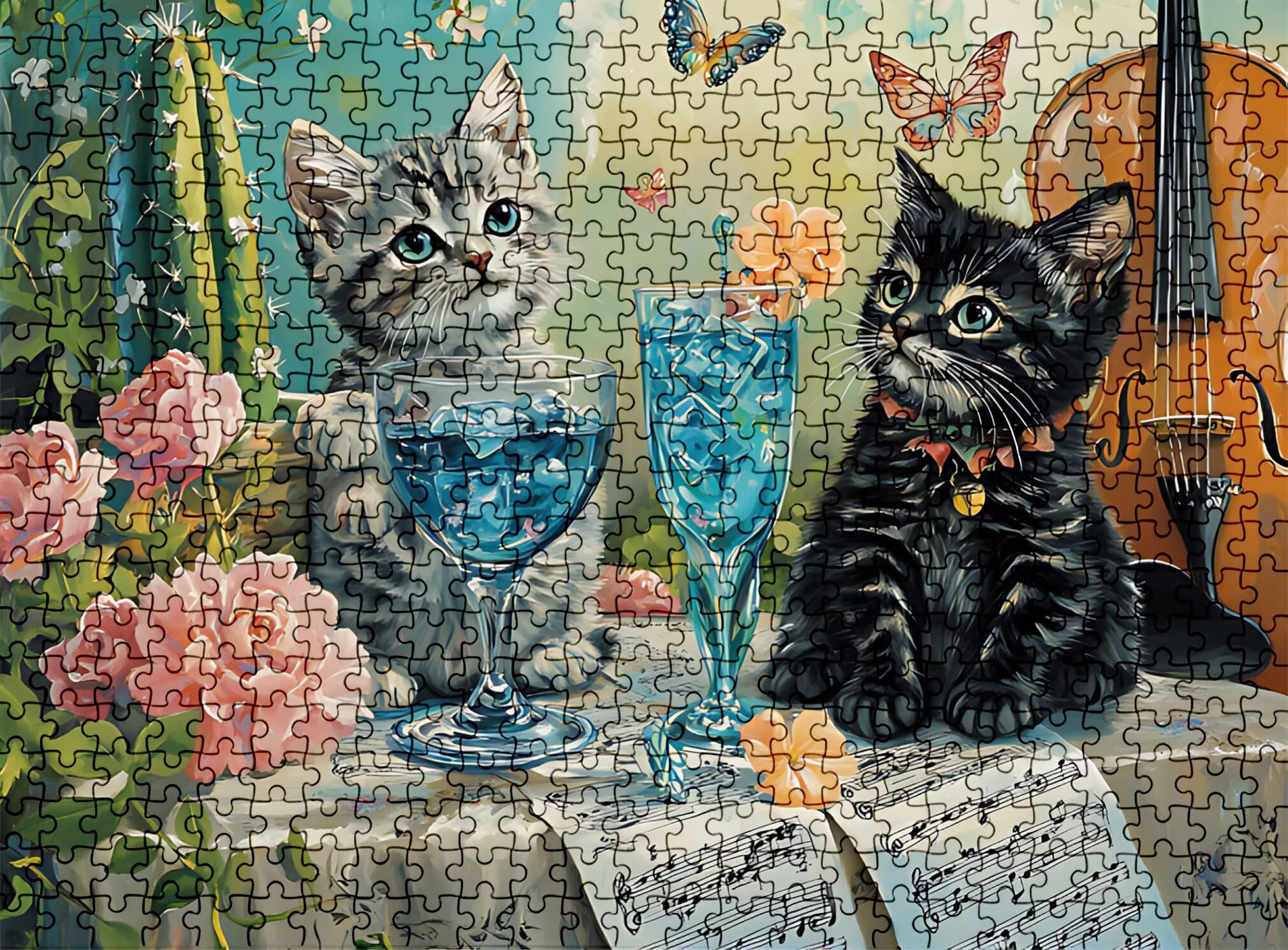 Puzzle 2000 elementów, drewniane puzzle dla dorosłych – Impossible Puzzle 99,5 x 70,5 cm, niffy myślenie i sport myślenia dla kobiet i mężczyzn, gra rodzinna na wieczory z grami, prezent dla kobiet