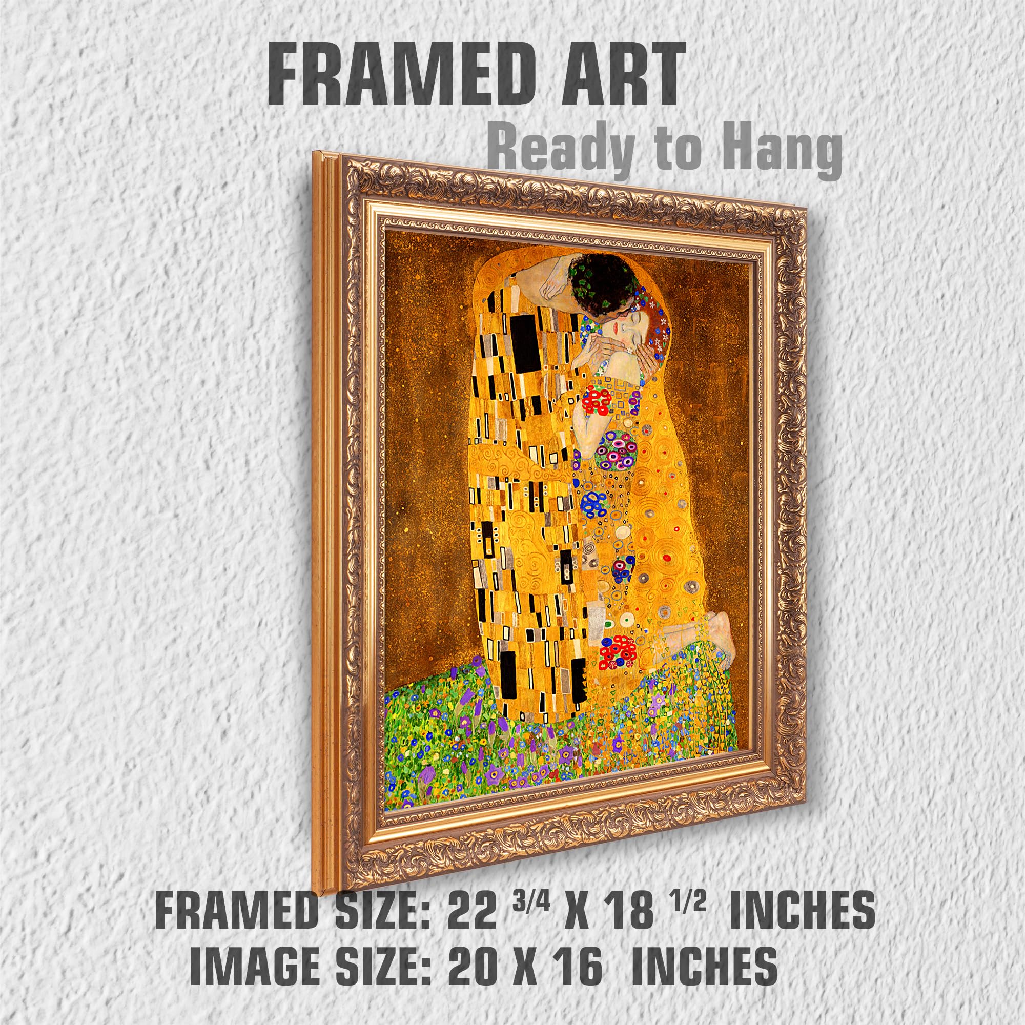 Gustav Klimt Wall Art, The Kiss Canvas Print, Klimt the Kiss, Fine A